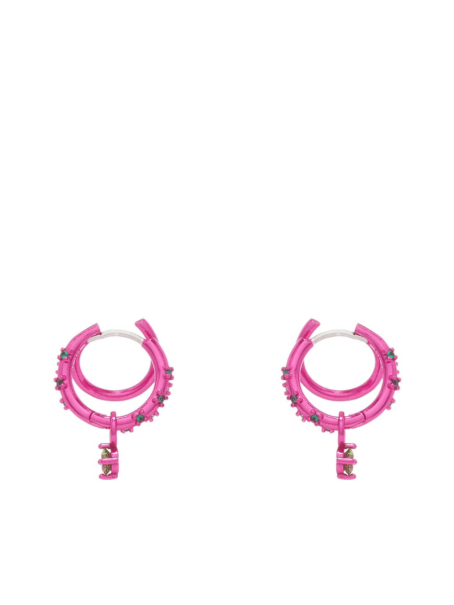 Mini Stellar Earrings (AO-183006-HOT-PINK-CHROME)