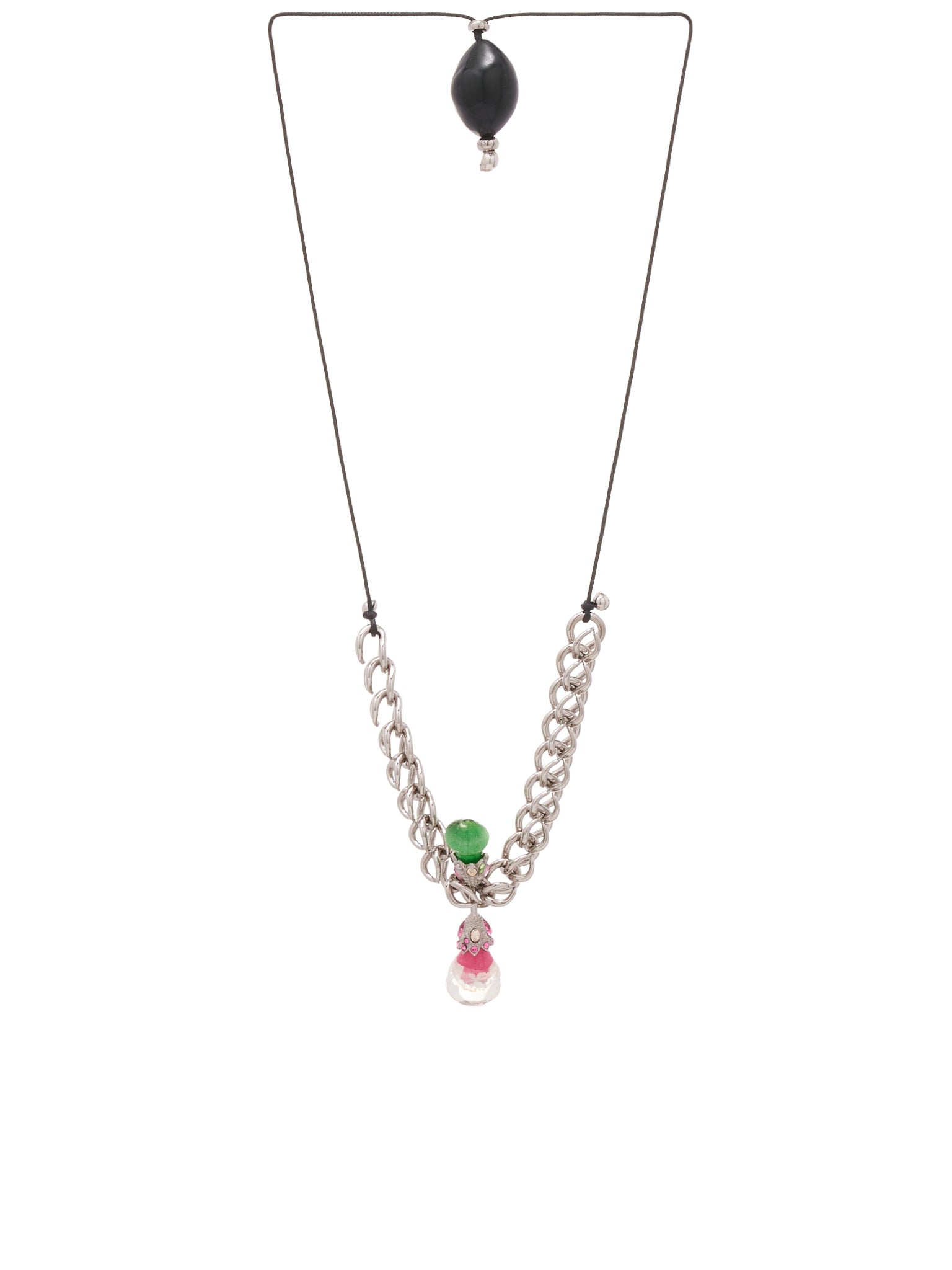 Chenille Chain Necklace (AO-183902-SILVER)