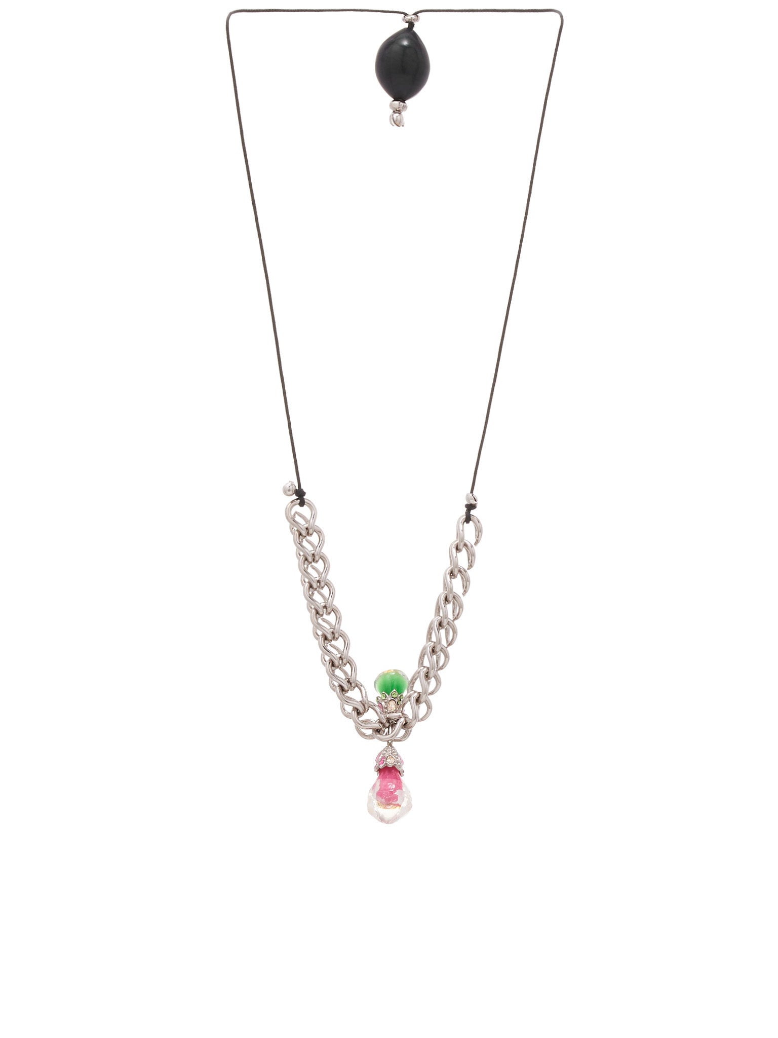 Chenille Chain Necklace (AO-183902-SILVER)
