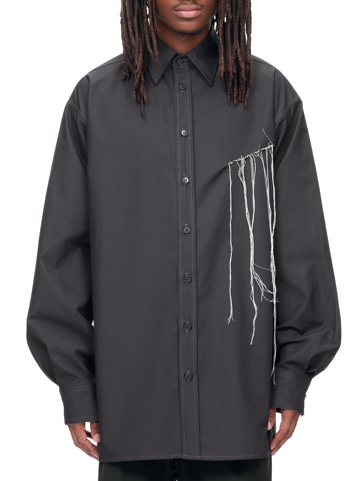 Lance Stitch Big Shirt (AR03B003-BLACK-NATURAL)