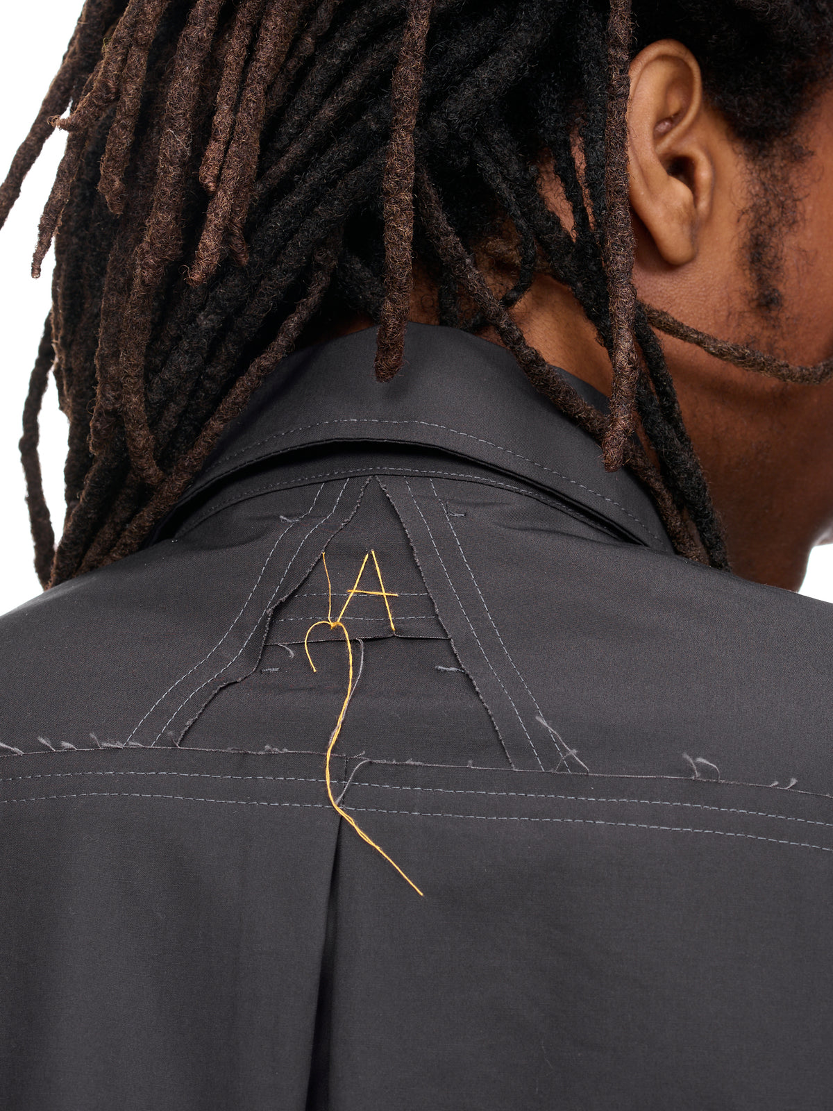 Lance Stitch Big Shirt (AR03B003-BLACK-NATURAL)