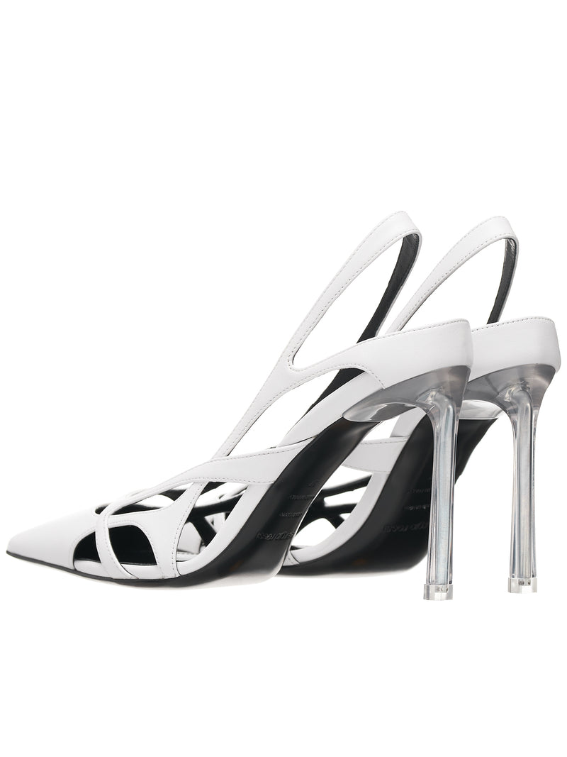 Cut-Out Slingback Heels (B01820-MFI662-9000-144-WHITE)