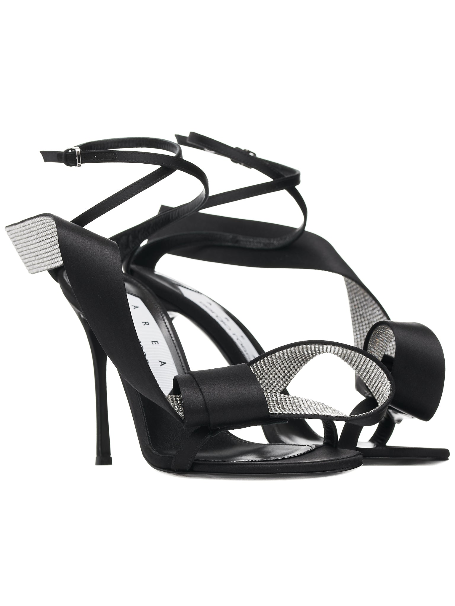 AREA Marquise Sandal Heels (B03370-MFI912-1000-110-NERO-CR)