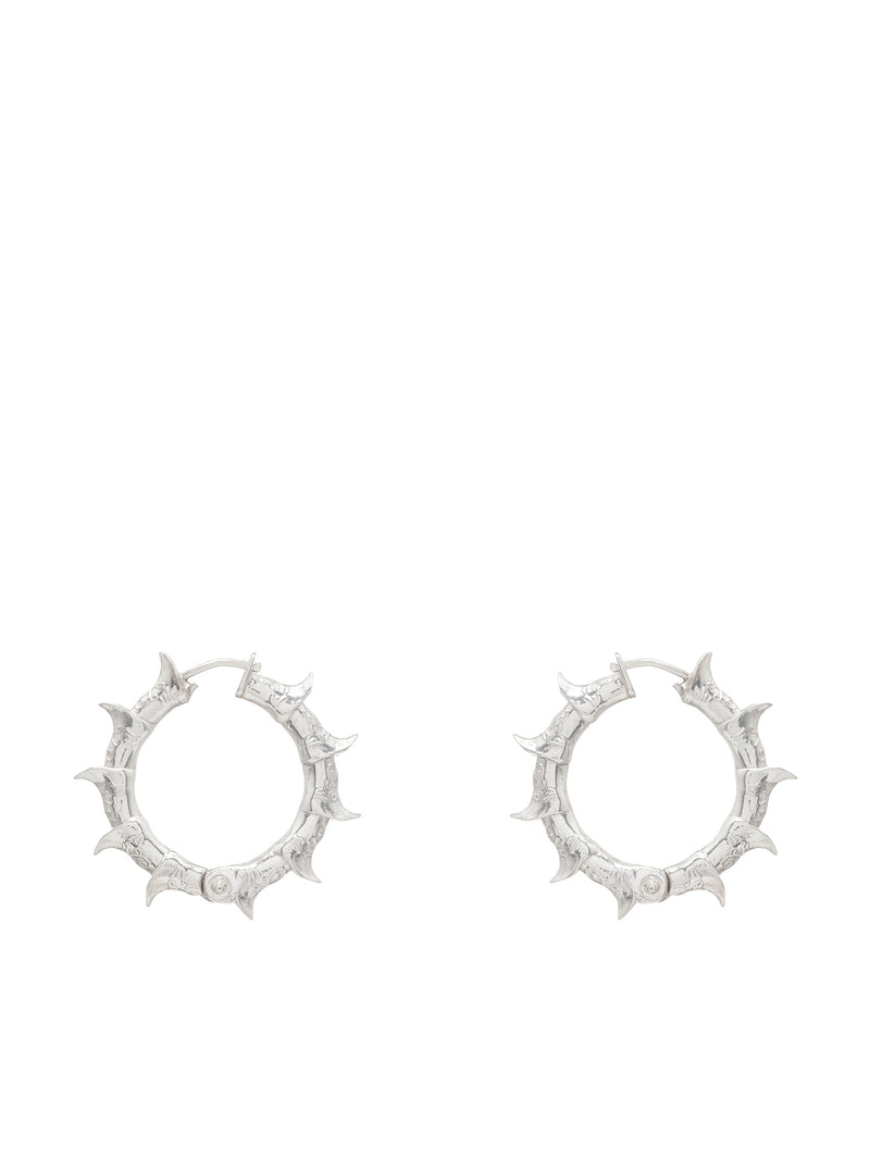 Babis Boots Earrings (BABIS-BOOTS-HOOPS-L-PL-SILVER)