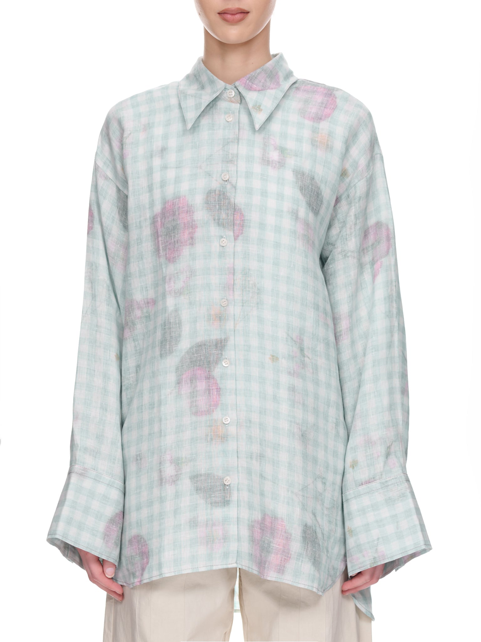 Plaid Shirt (BLOU000904-GREEN)