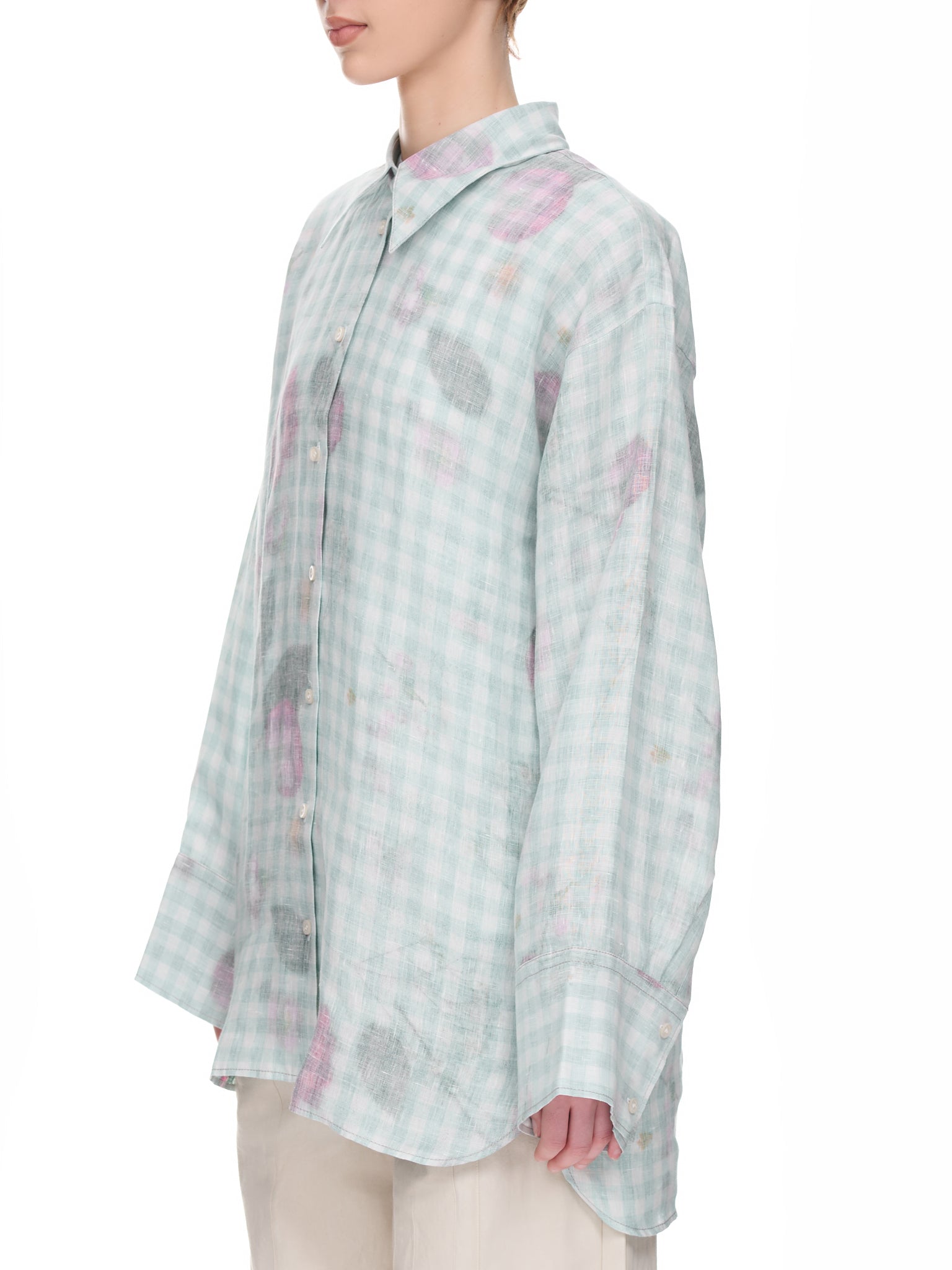 Plaid Shirt (BLOU000904-GREEN)