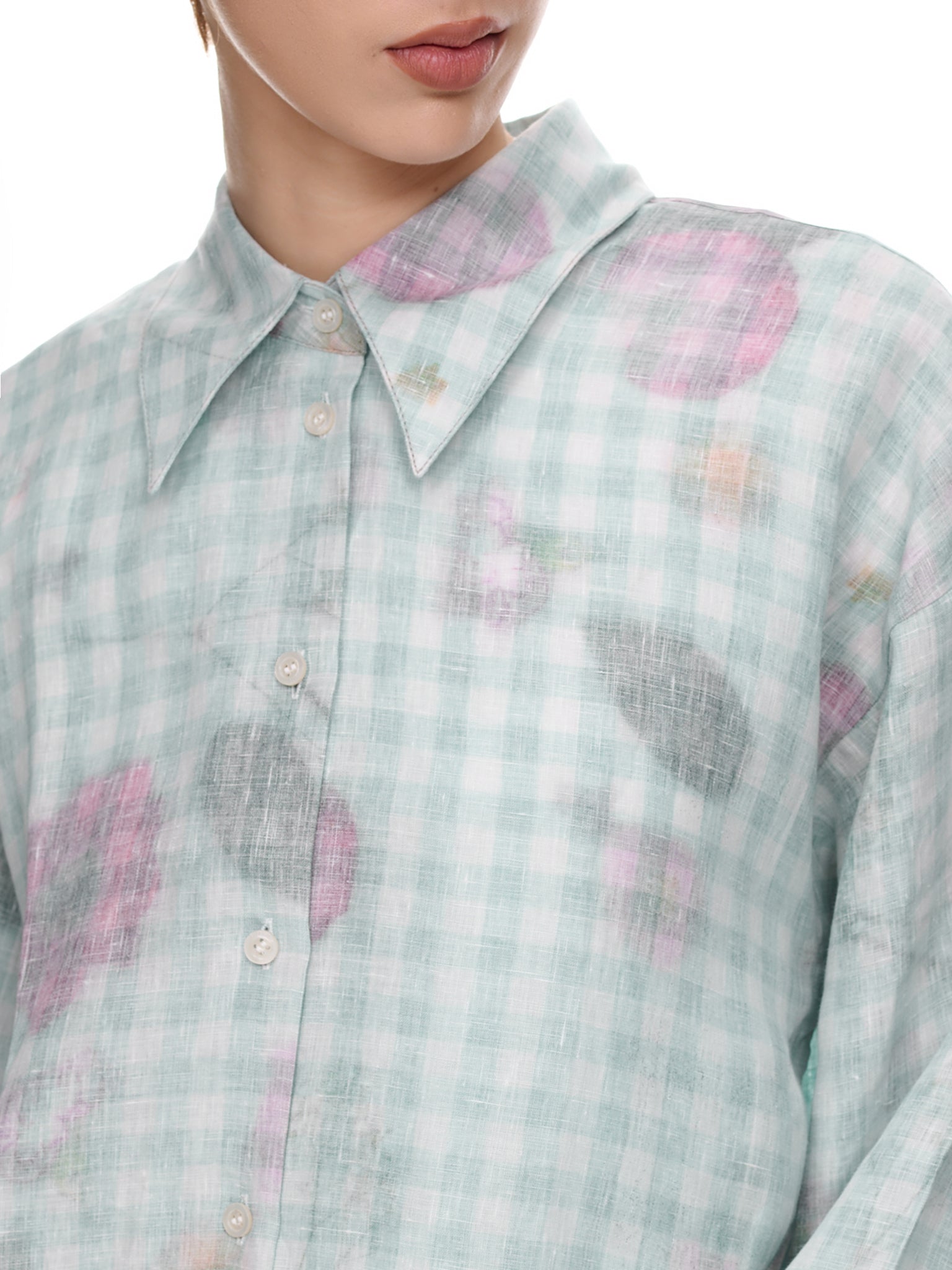 Plaid Shirt (BLOU000904-GREEN)