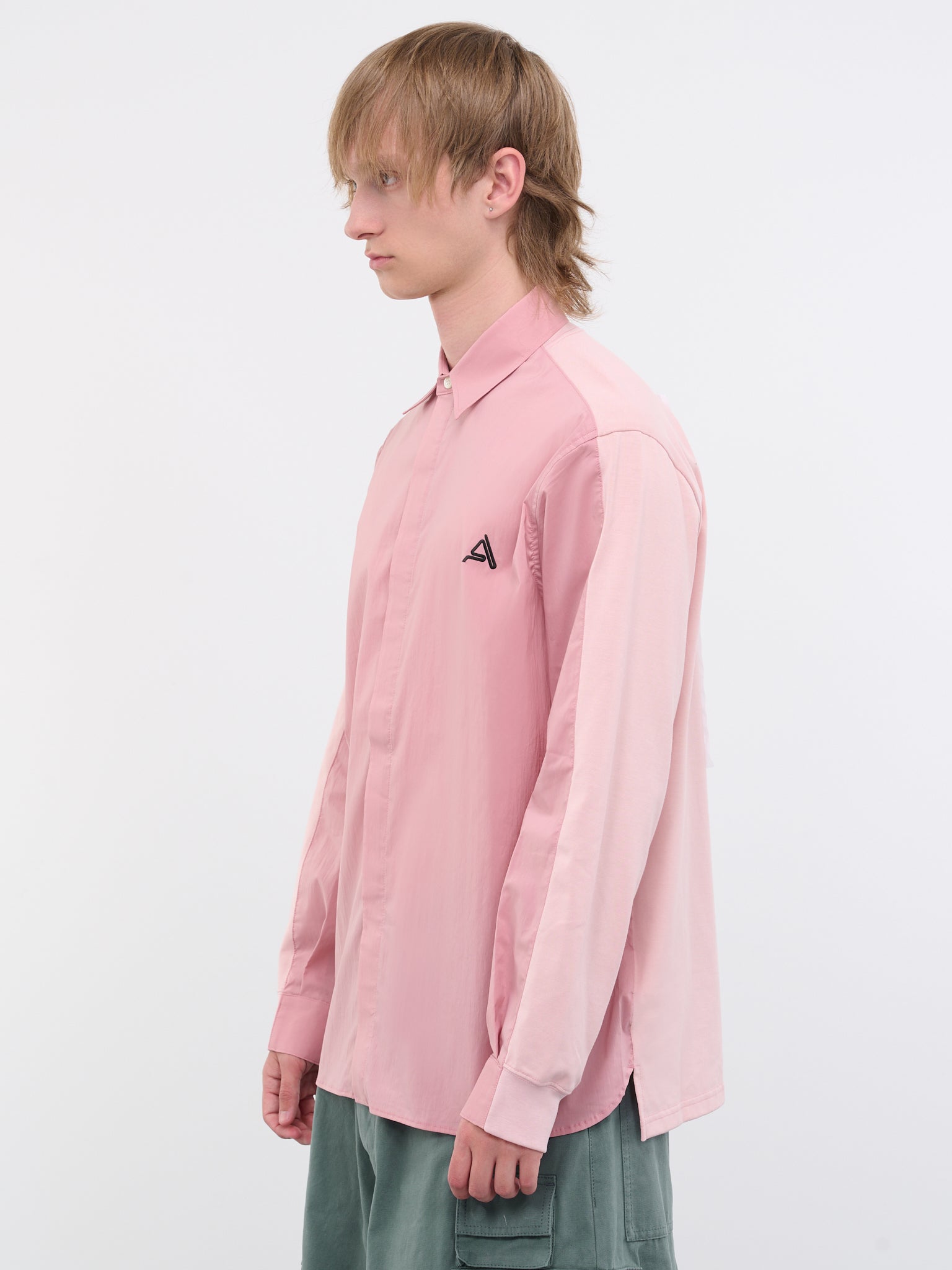 Paneled Shirt (BMGA073-FAB001-3442-PINK-DUSTY)