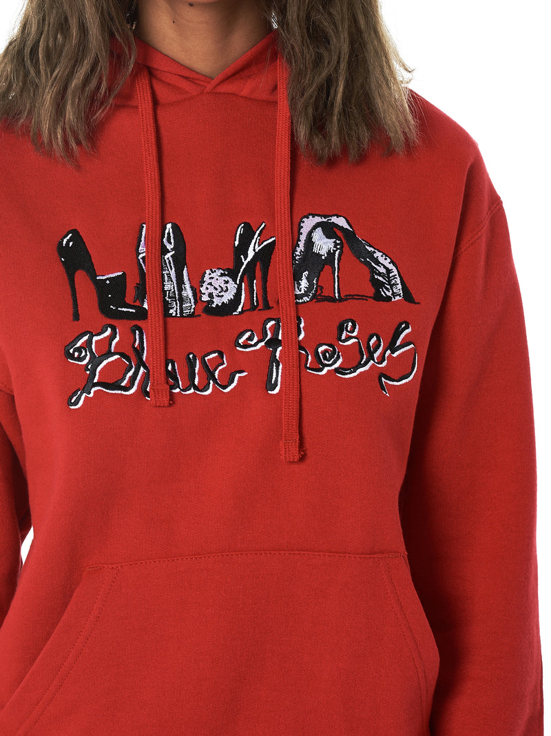 Blue Roses Hoodie - Hlorenzo Detail 2