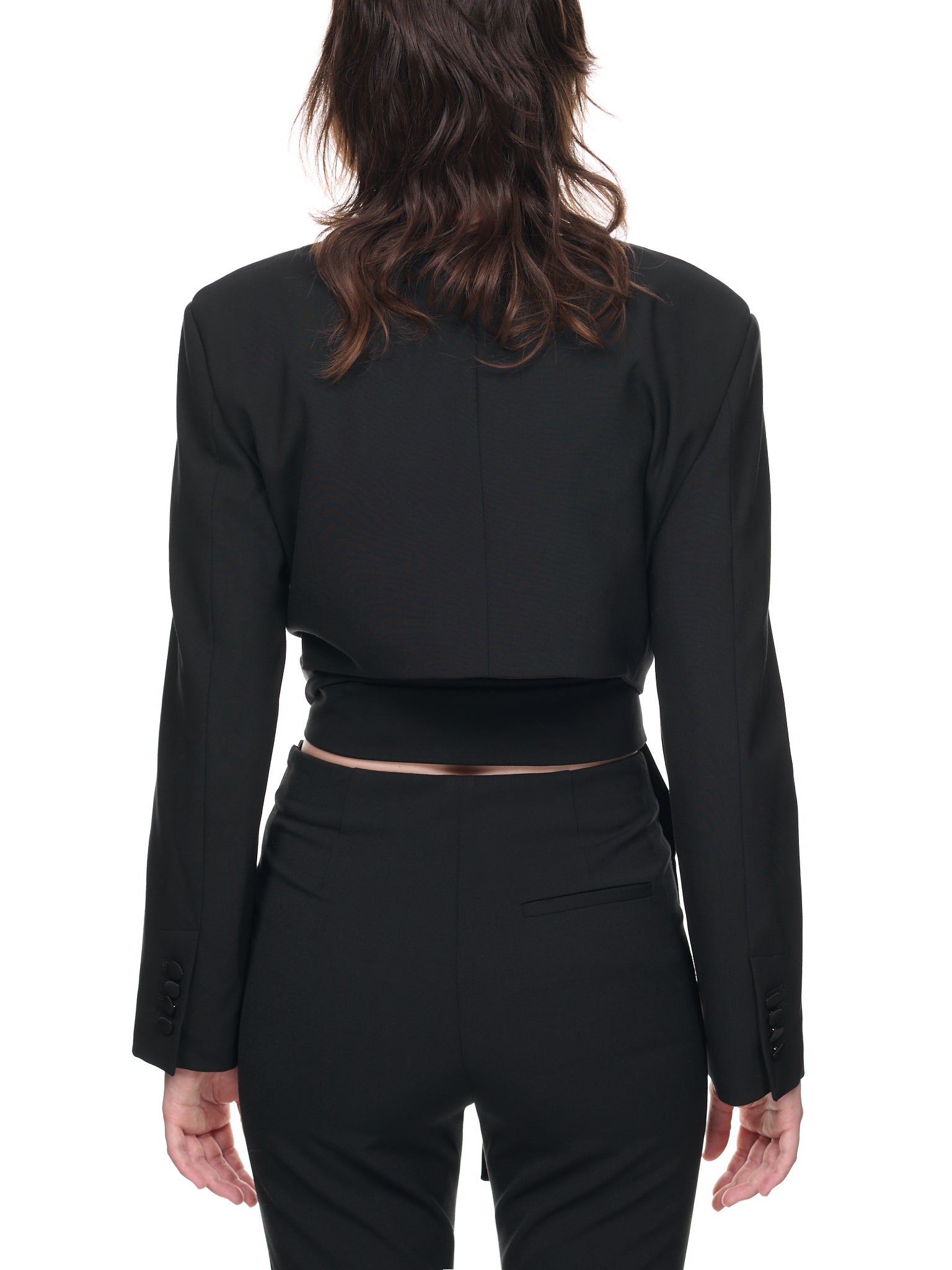 Waist Tie Blazer (BWEN028-FAB001-BLACK)