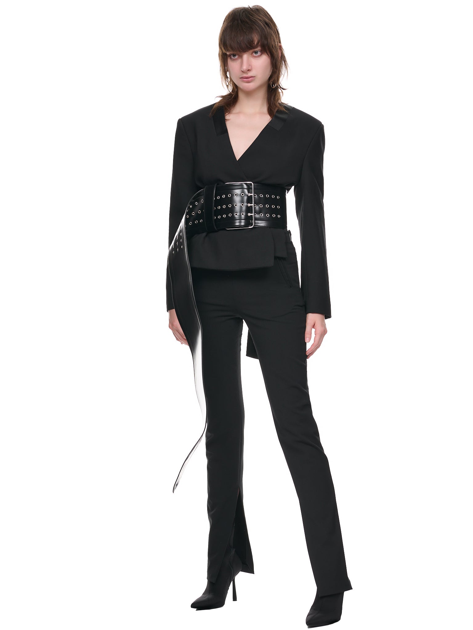 Waist Tie Blazer (BWEN028-FAB001-BLACK)