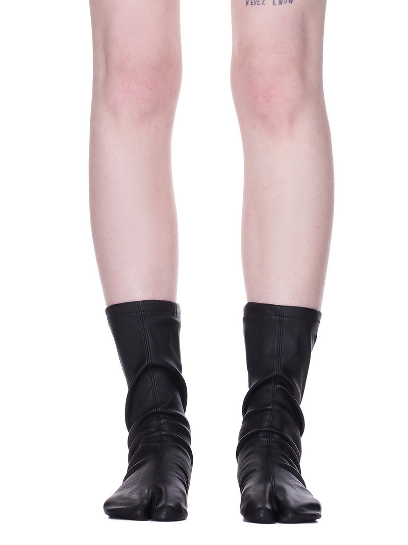 Leather Tabi Socks (BWRA001-BLACK)