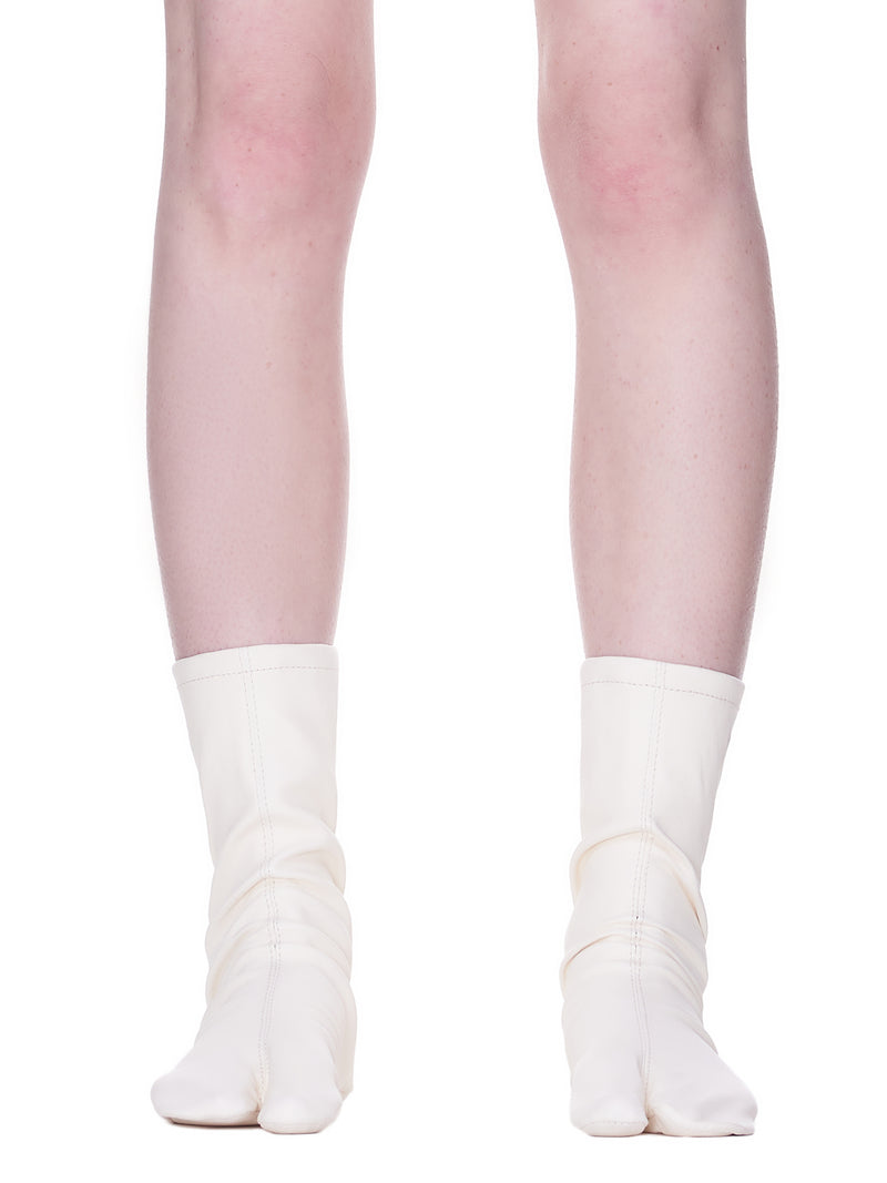 Leather Tabi Socks (BWRA001-0FF-WHITE)