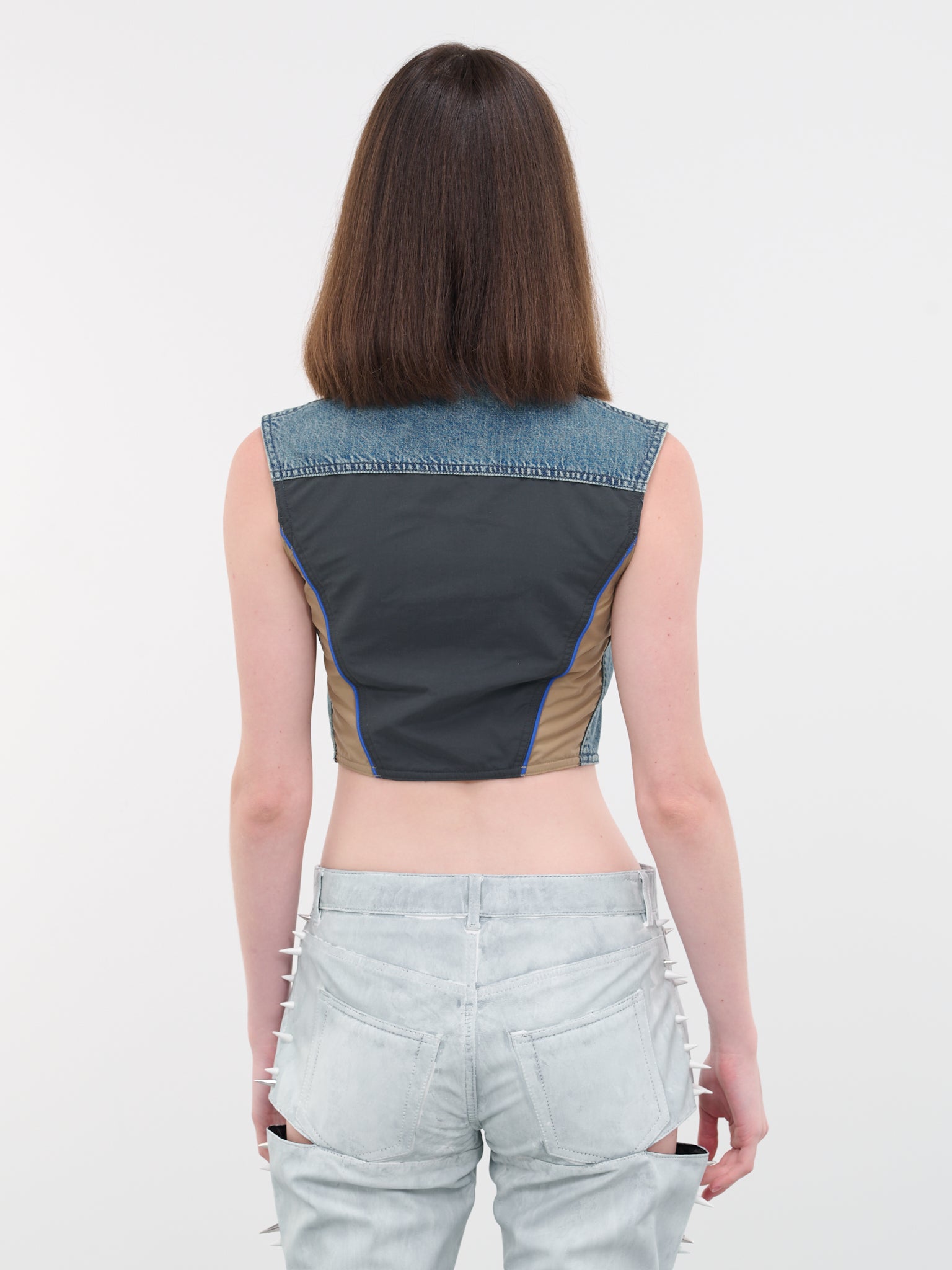 Denim Bustier Top (BWYP008-DEN001-4900-MID-BLUE)