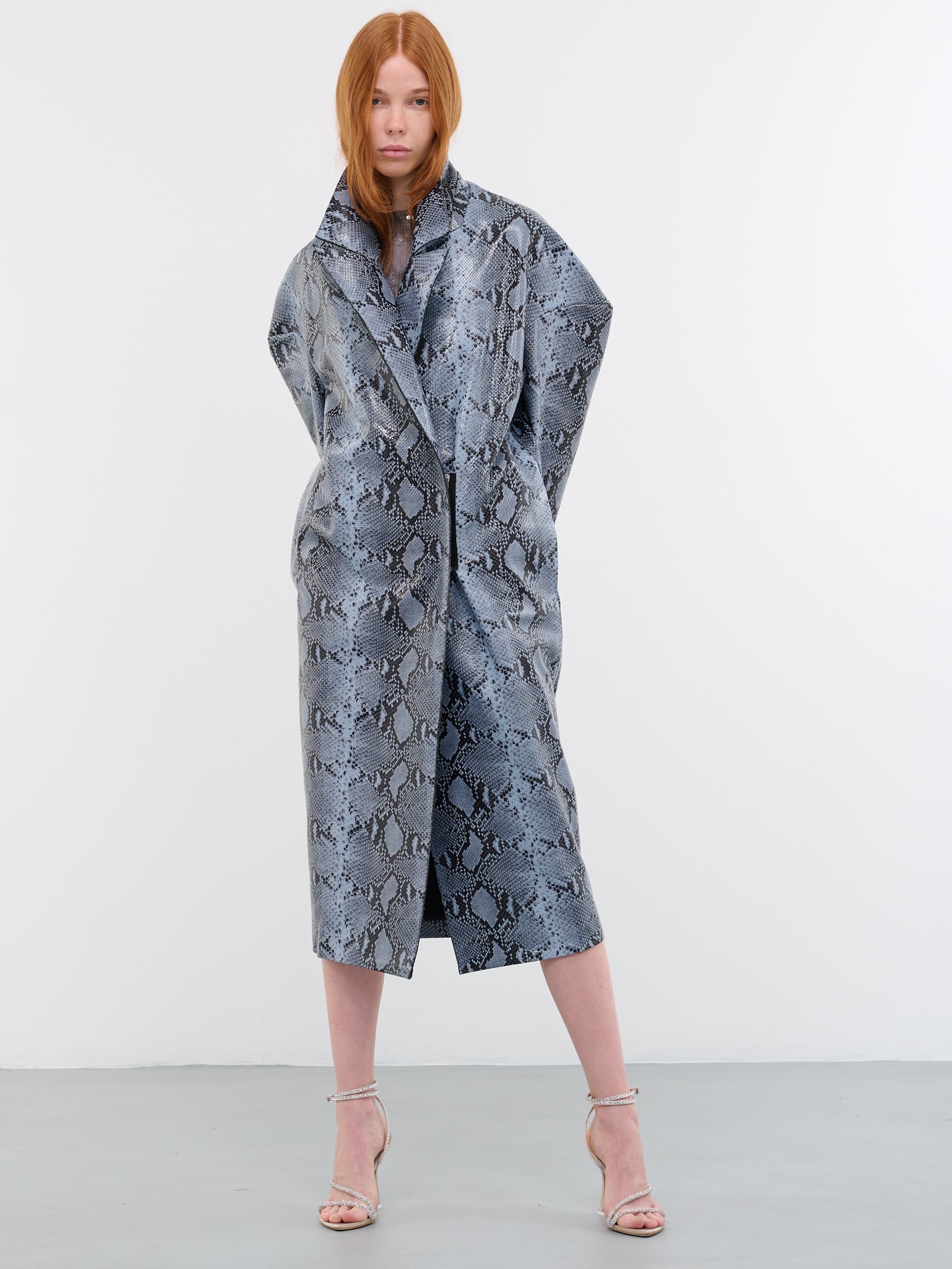 Minerva Python Coat (C-030-PIPER-MOODY-BLUE)