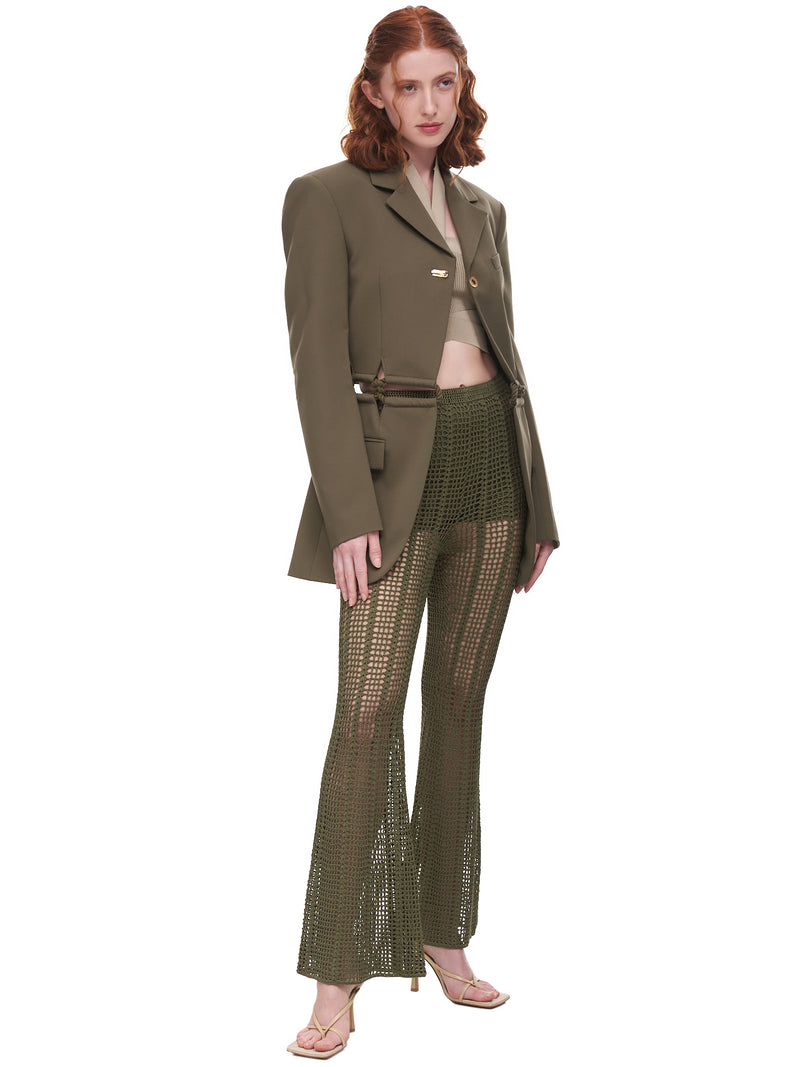 Dion Lee Open Crochet Trousers | H. Lorenzo - styled 