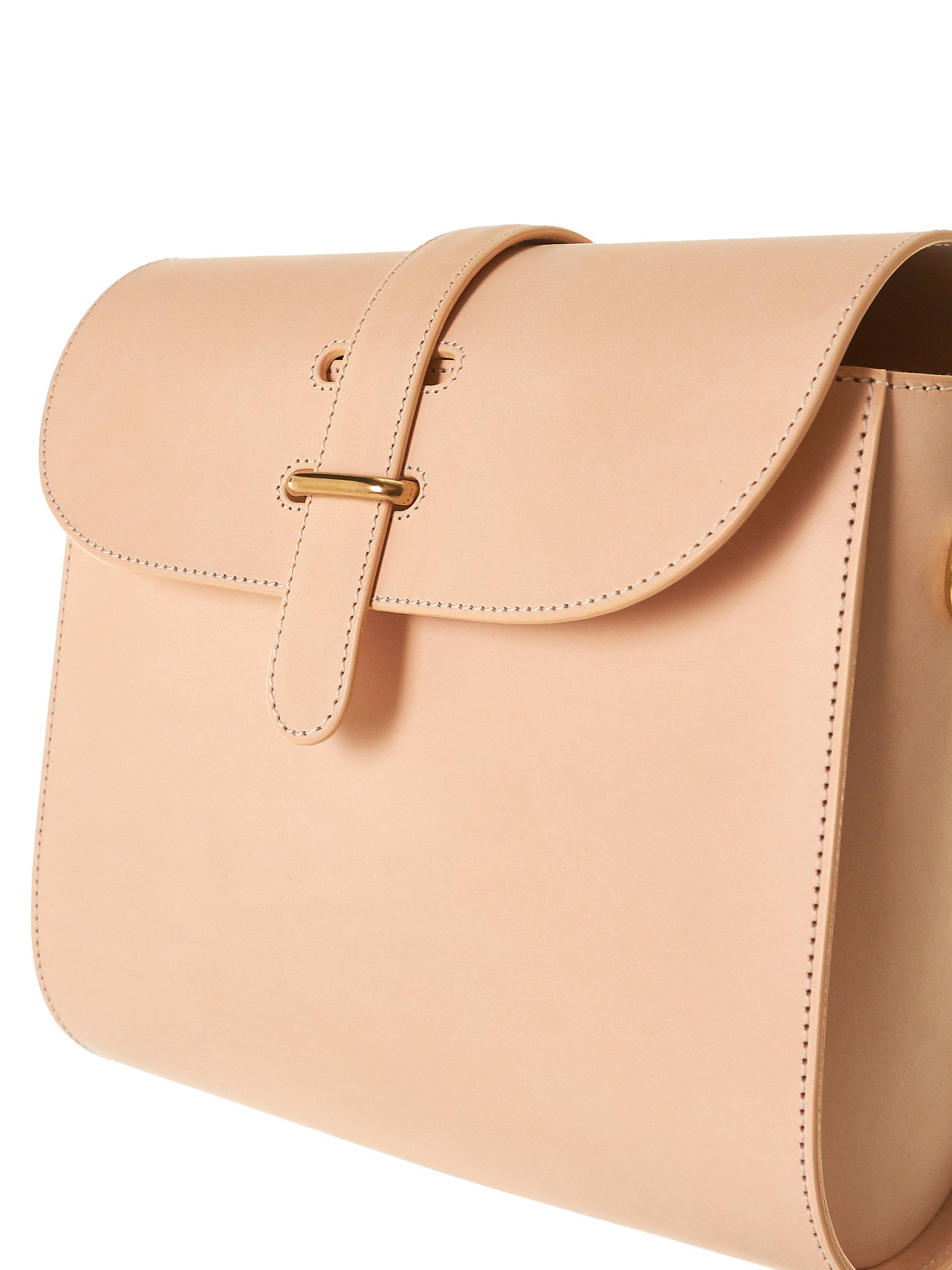 Velvet-Lined Leather Bag (CHARLOTTE-NATURAL)