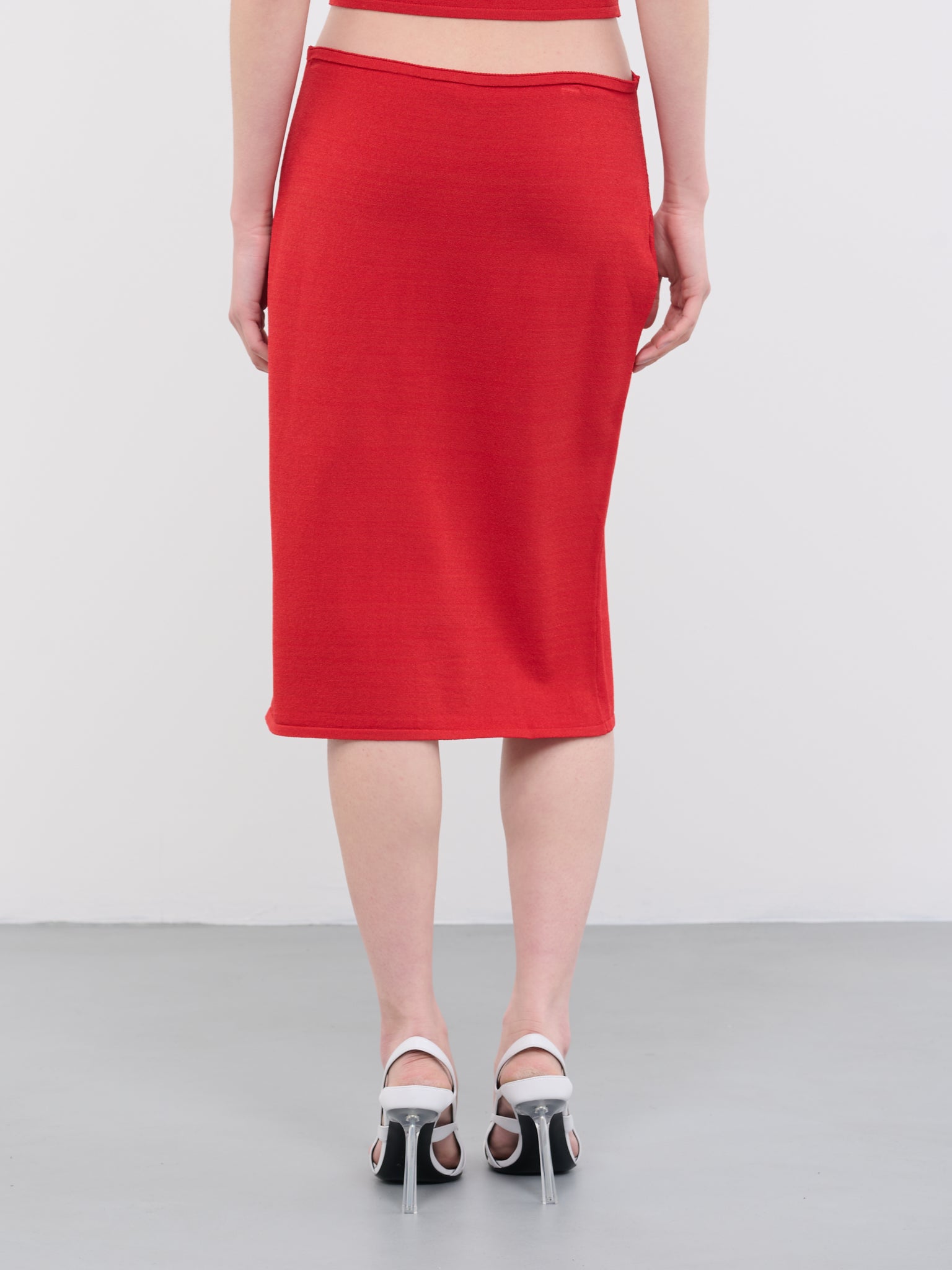 Slash Midi Skirt (CL06-RED)