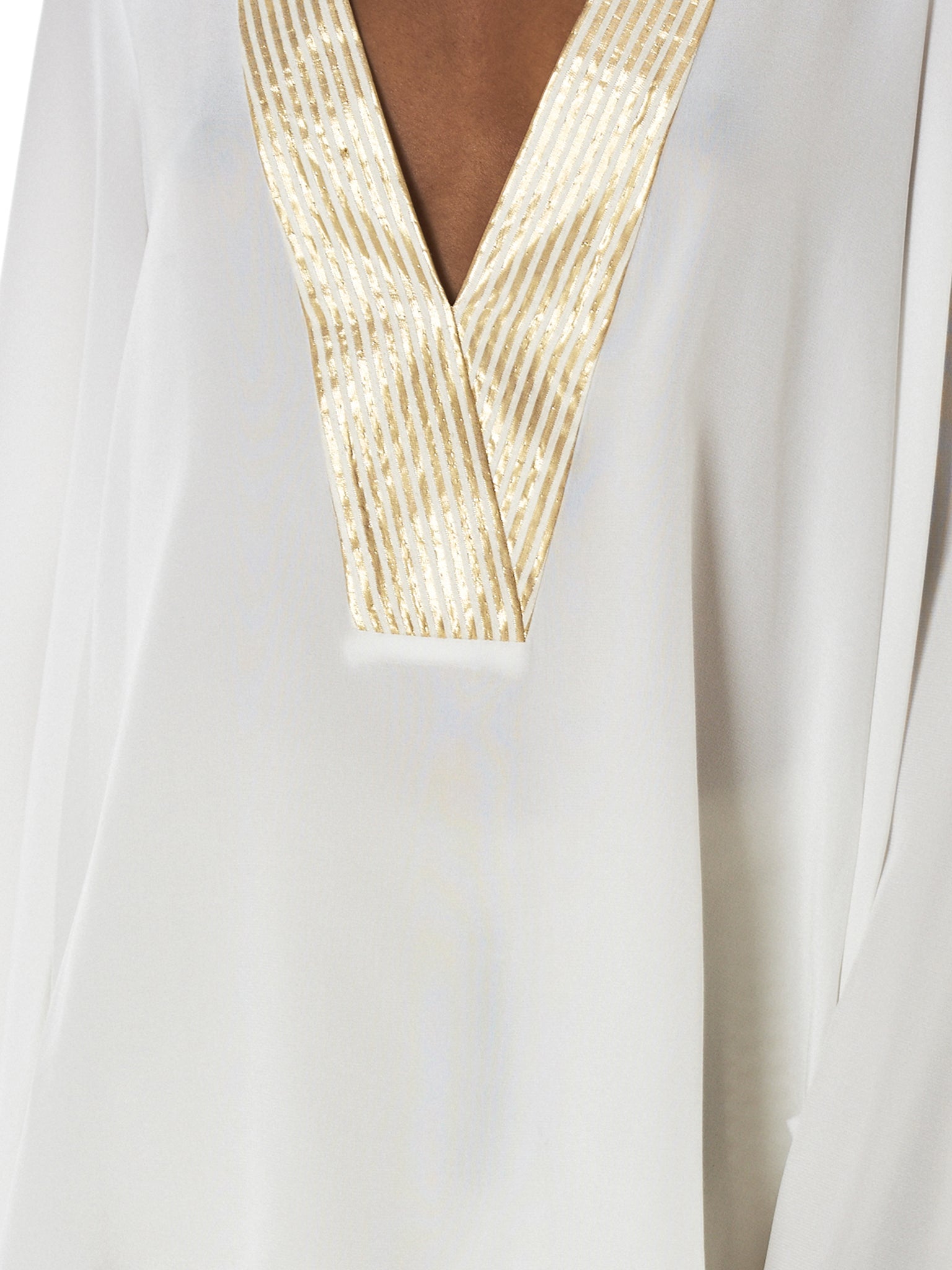 Zeus + Dione Gold Striped Blouse - Hlorenzo Detail 2