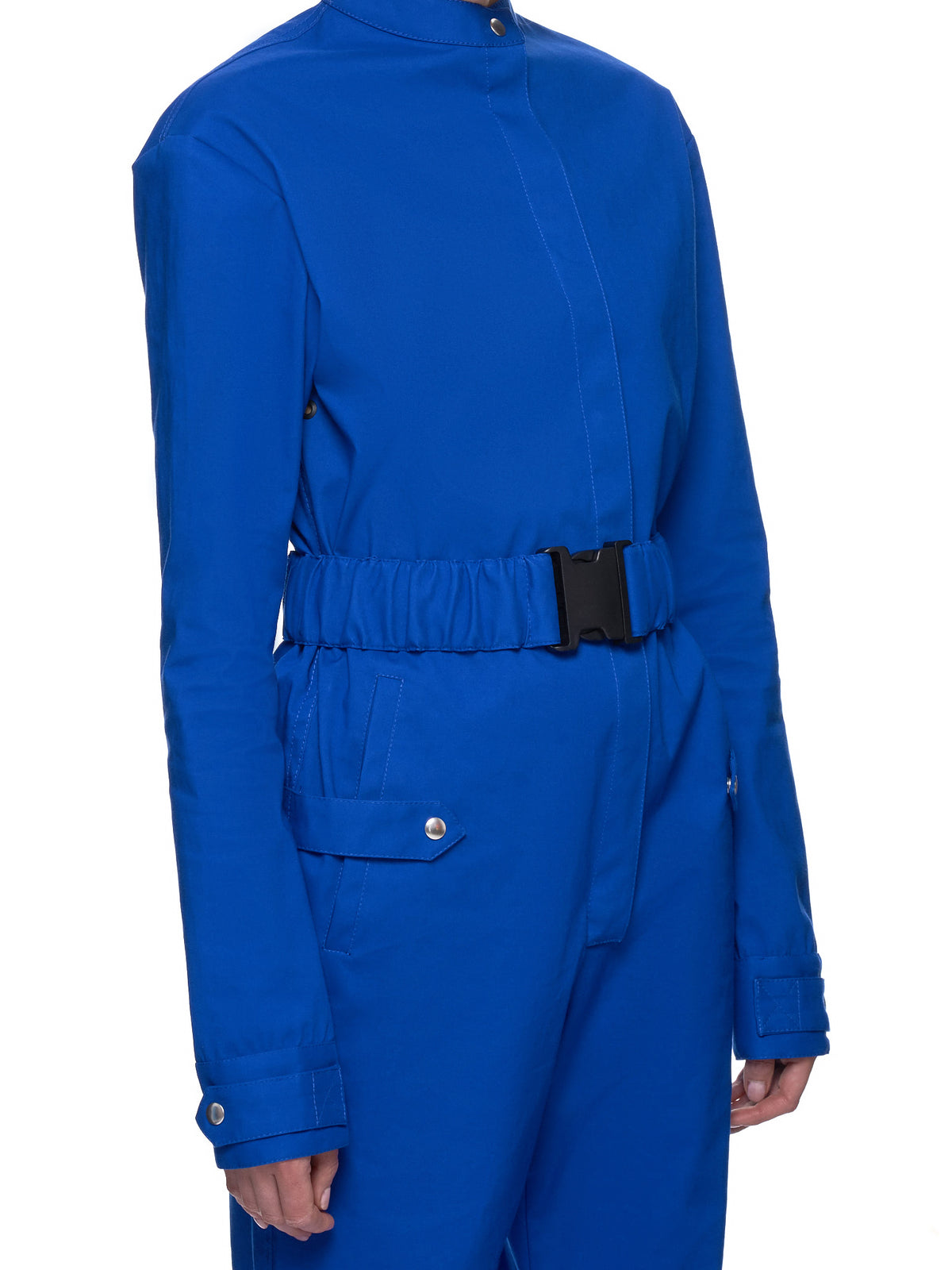 Bonded Cotton Belted Overall Jumpsuit (COMB1001-BC-ROYAL-BLUE)