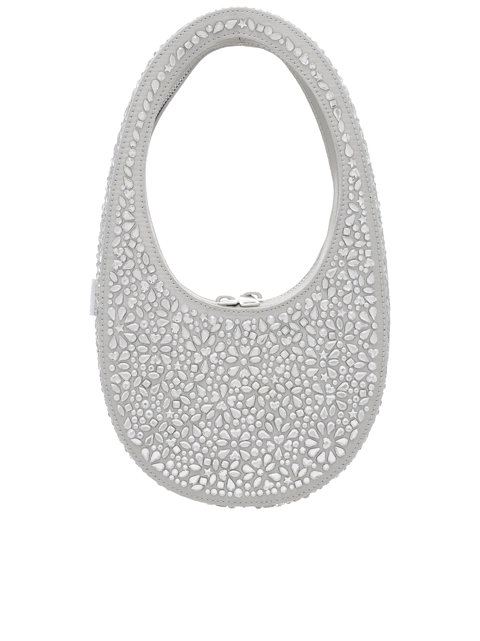 Crystal-Embellished Swipe Bag (COPBA01BIS422-SILVER)