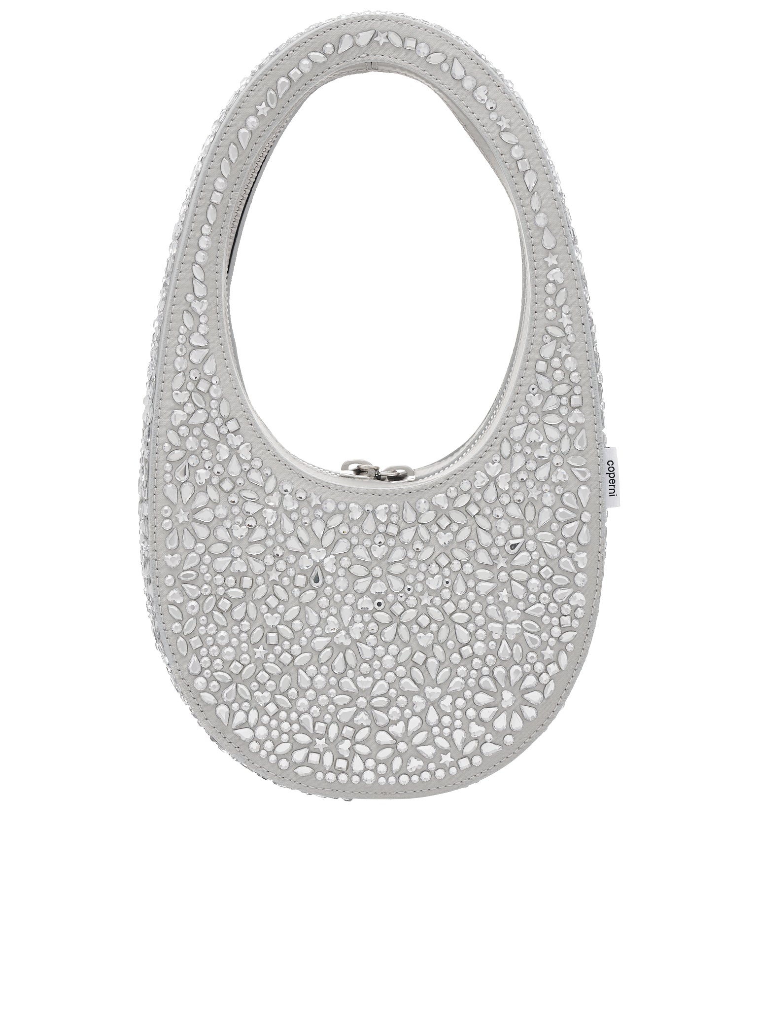 Crystal-Embellished Swipe Bag (COPBA01BIS422-SILVER)