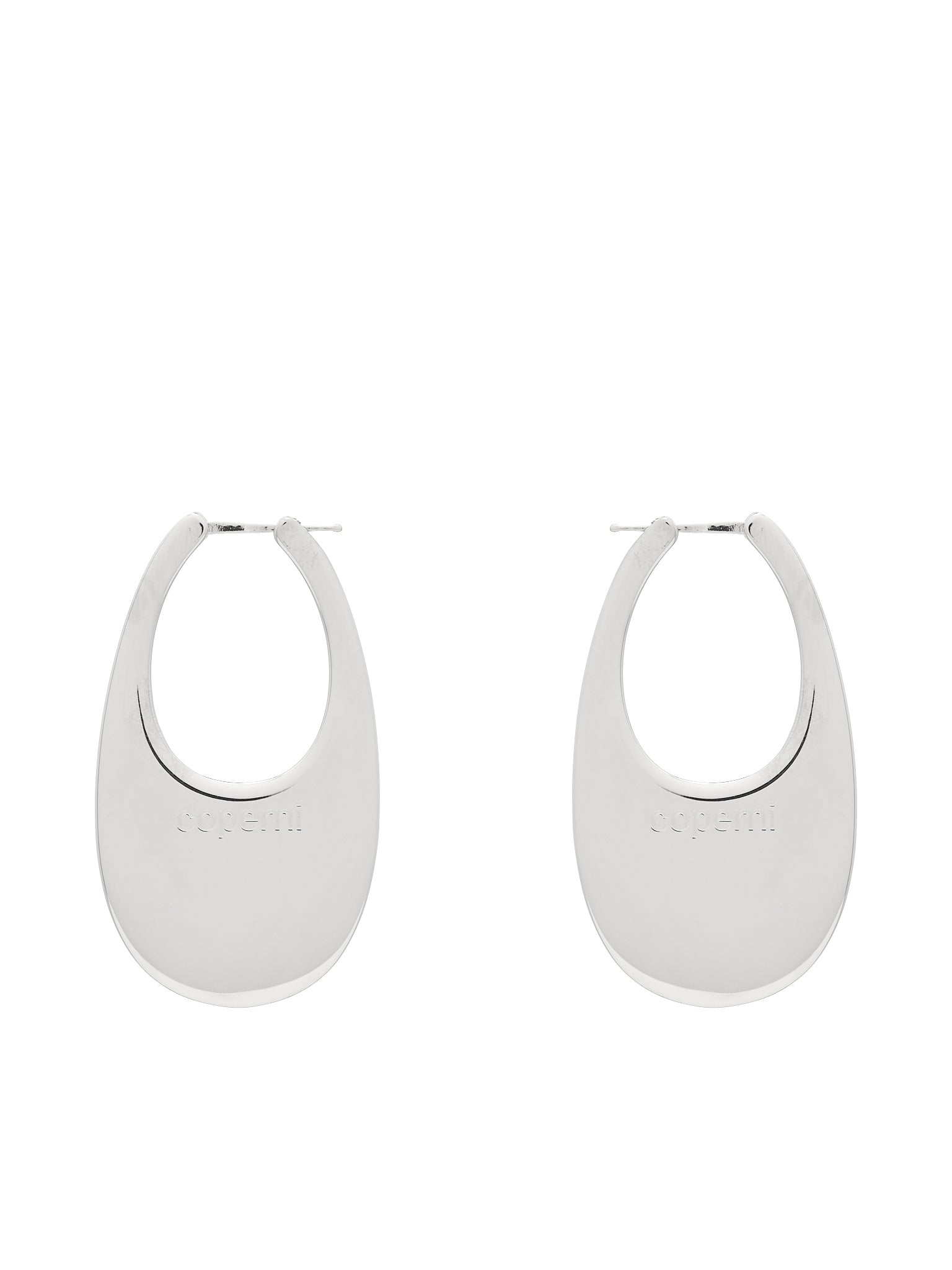 Lacquered Swipe Large Earrings (COPBI01727-APPLE-GREEN)