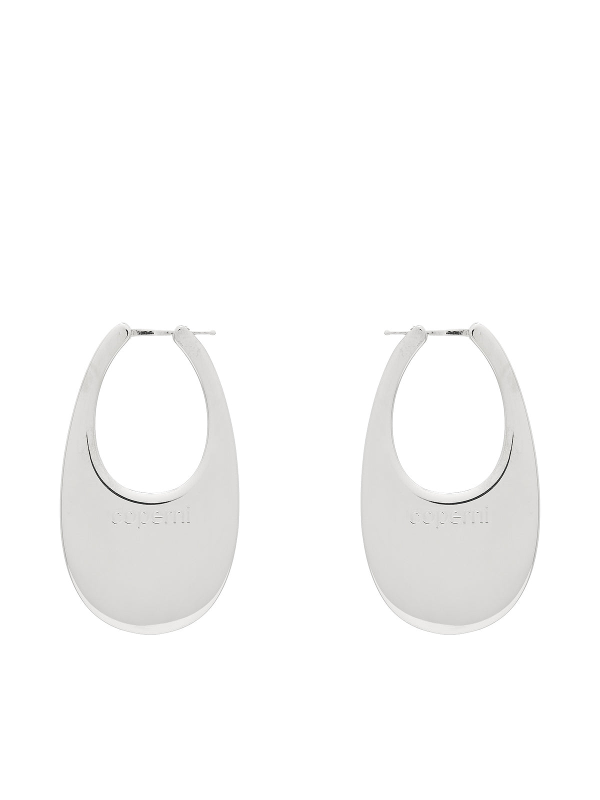 Lacquered Swipe Large Earrings (COPBI01727-APPLE-GREEN)