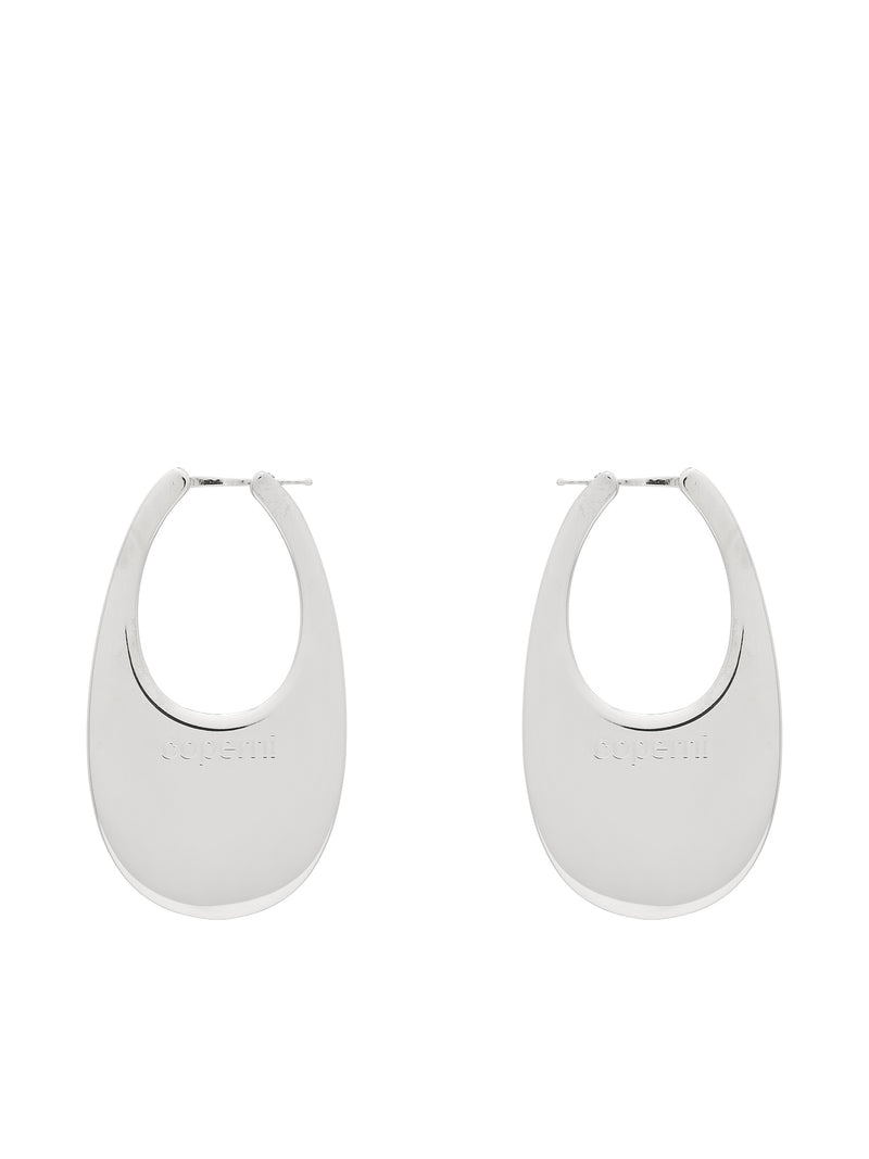 Lacquered Swipe Large Earrings (COPBI01727-APPLE-GREEN)