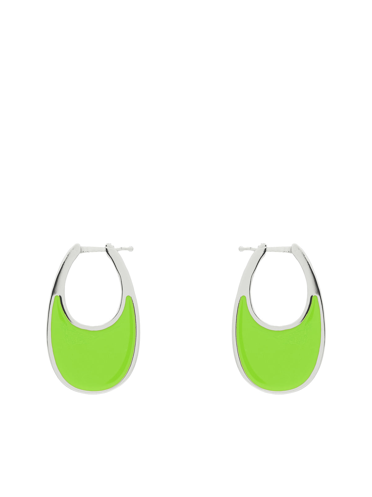 Lacquered Swipe Small Earrings (COPBI01BIS727-APPLE-GREEN)