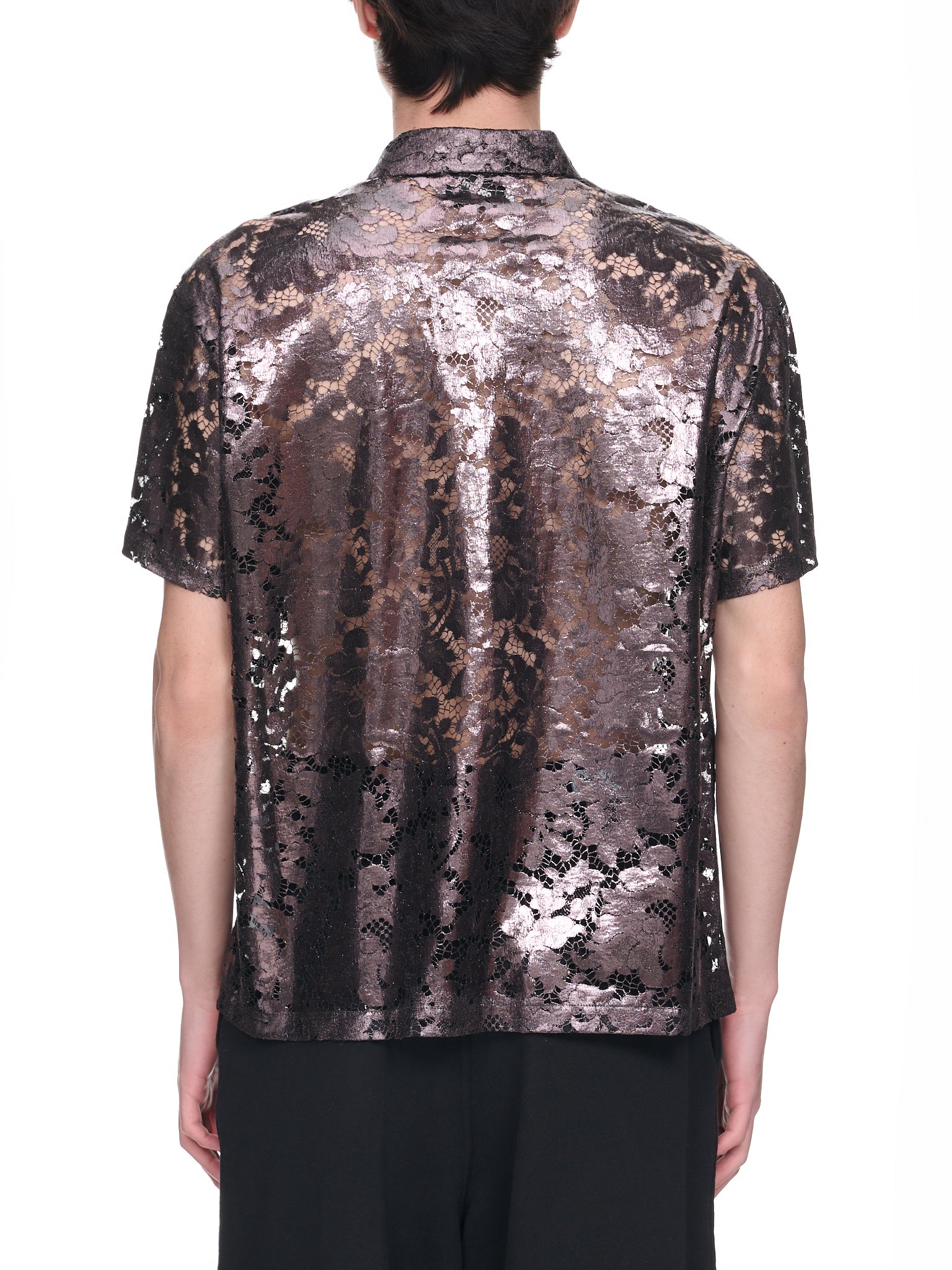 Metallic Lace Shirt (COPCH17014-CHOCOLATE)