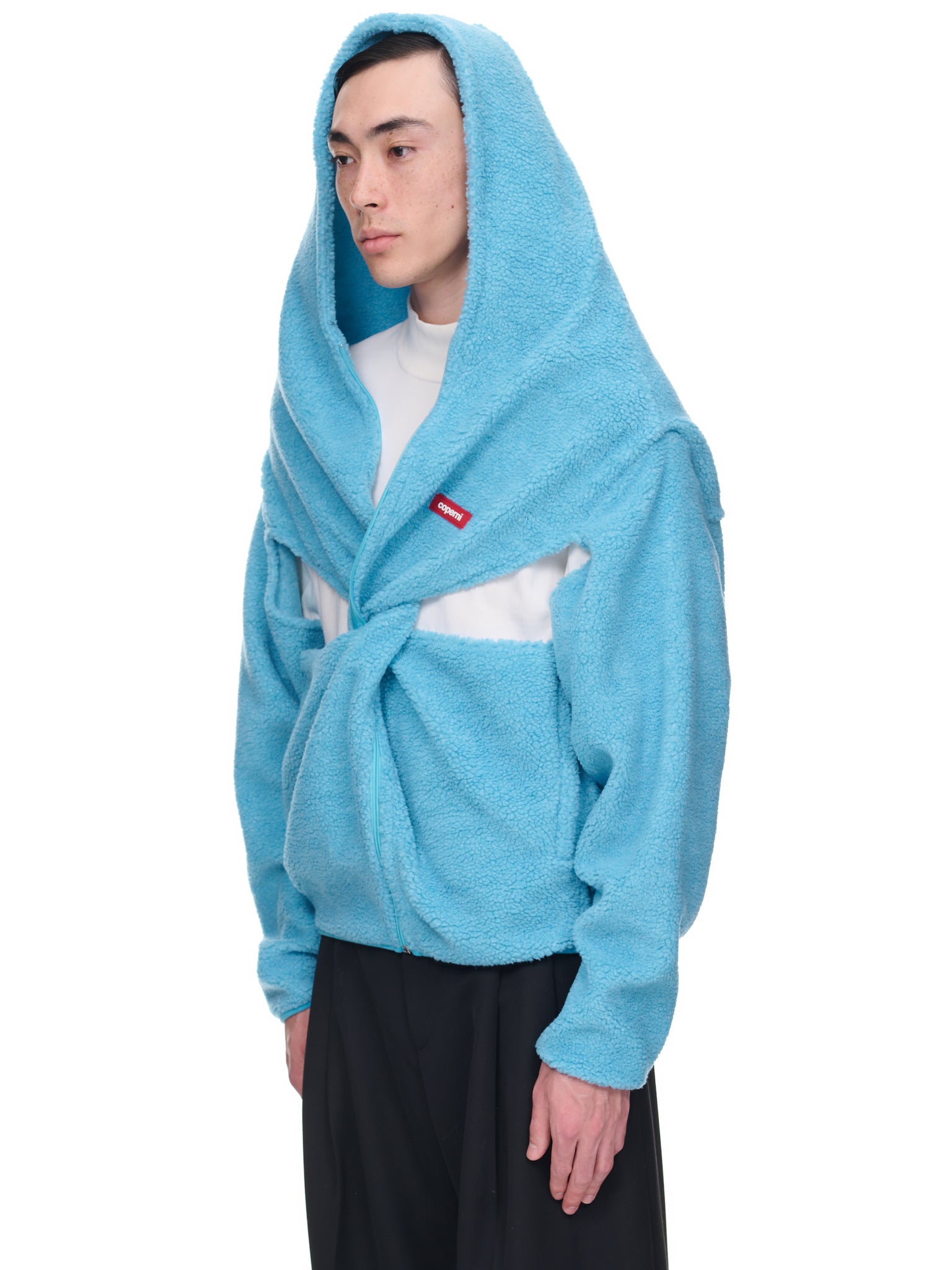 Twisted Cut-Out Hoodie (COPJS46274-TURQUOISE)