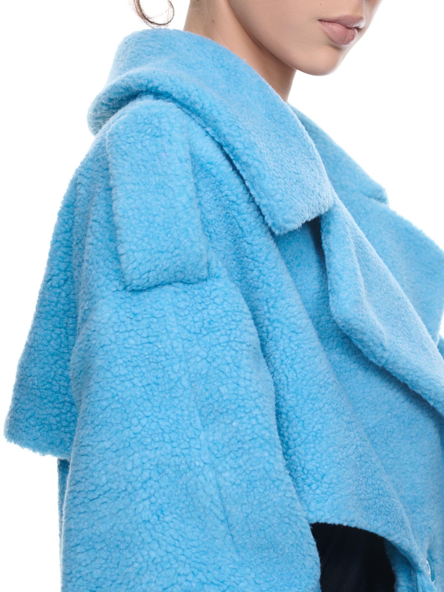 Cut-Out Coat (COPM10274-TURQUOISE)