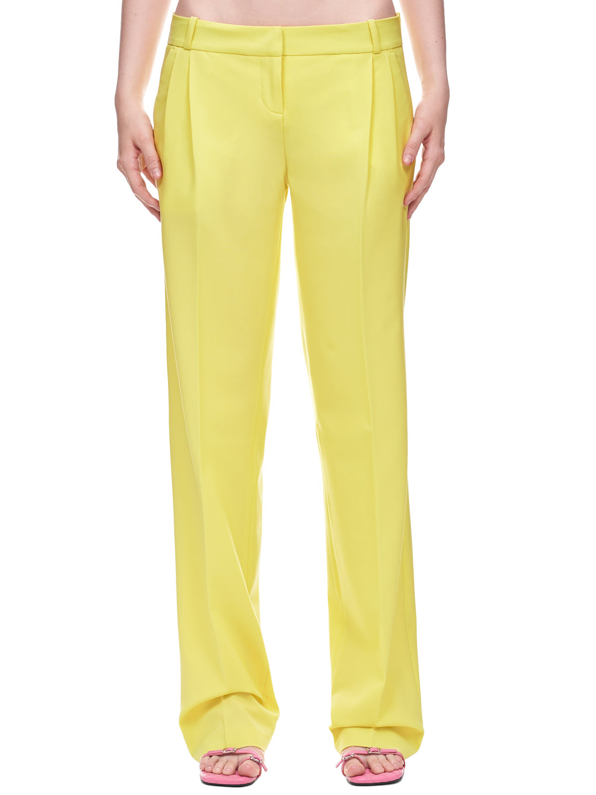 Low-Rise Trousers (COPP26106-YELLOW)