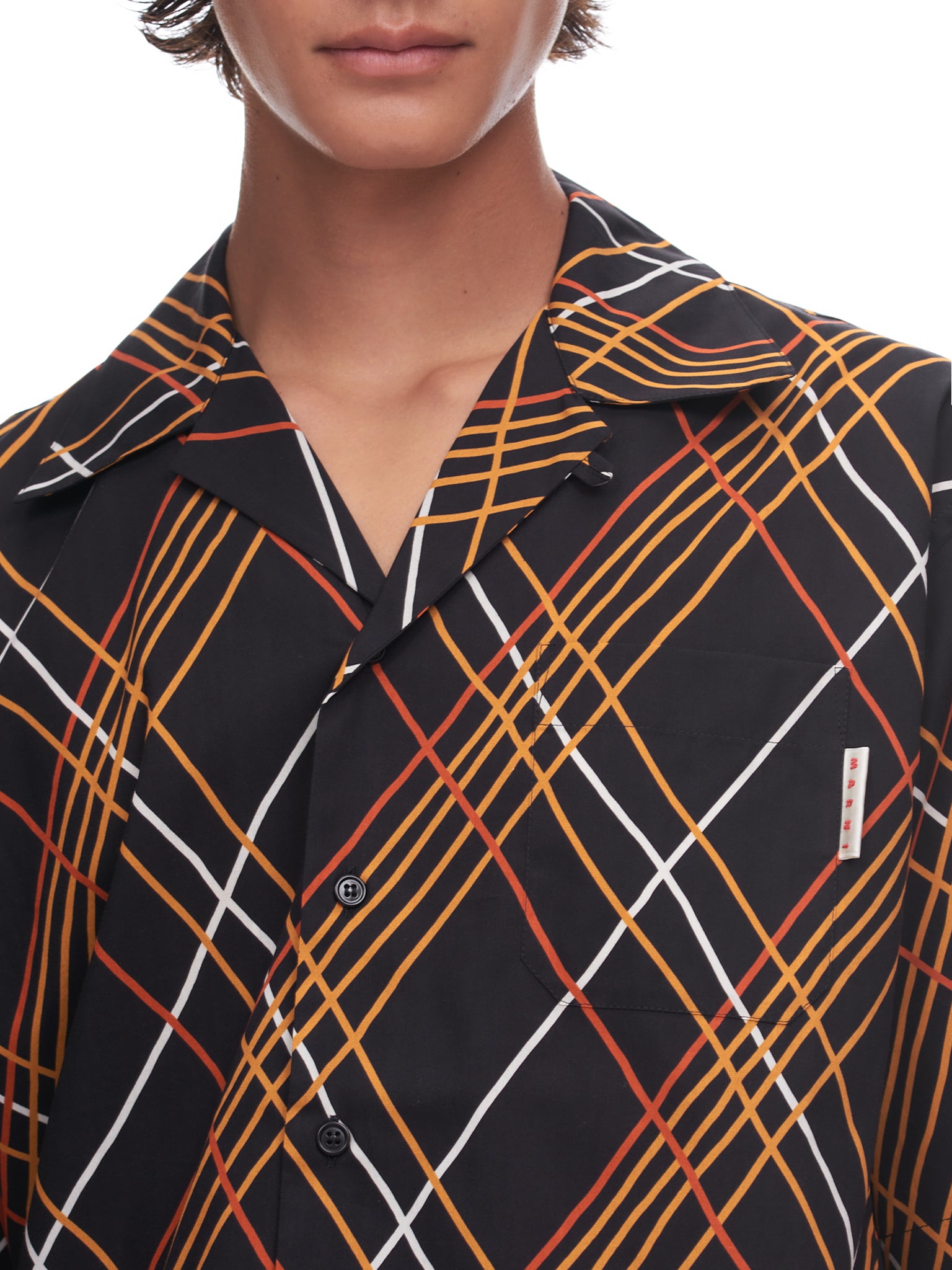 Stripe Bowling Shirt (CUMU0213A0-UTC206-WRN99-BLACK)