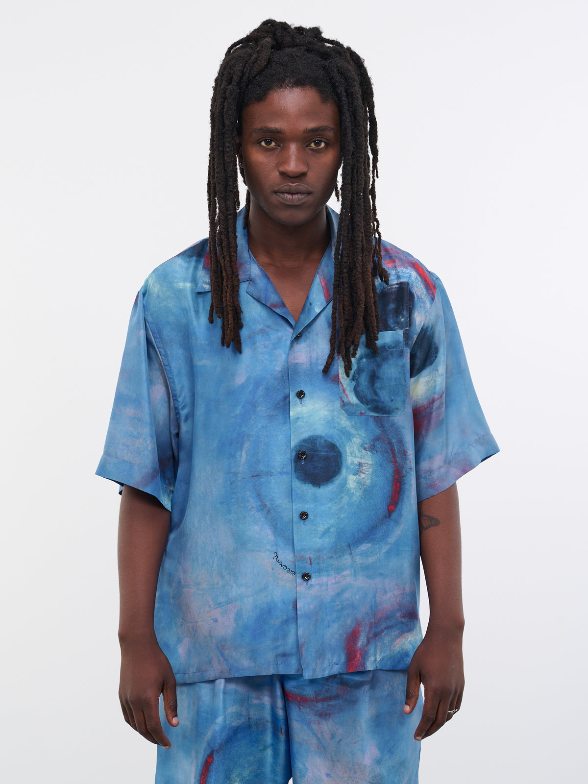 Buchi Blu Bowling Shirt (CUMU0213S6-UTSF97-BBB44-BLUE)