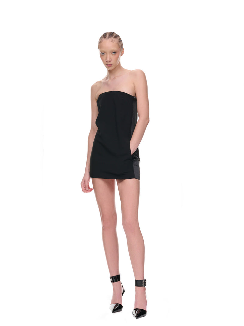 Blaise Mini Dress (D-300-BLAISE-BLACK-CREPE)