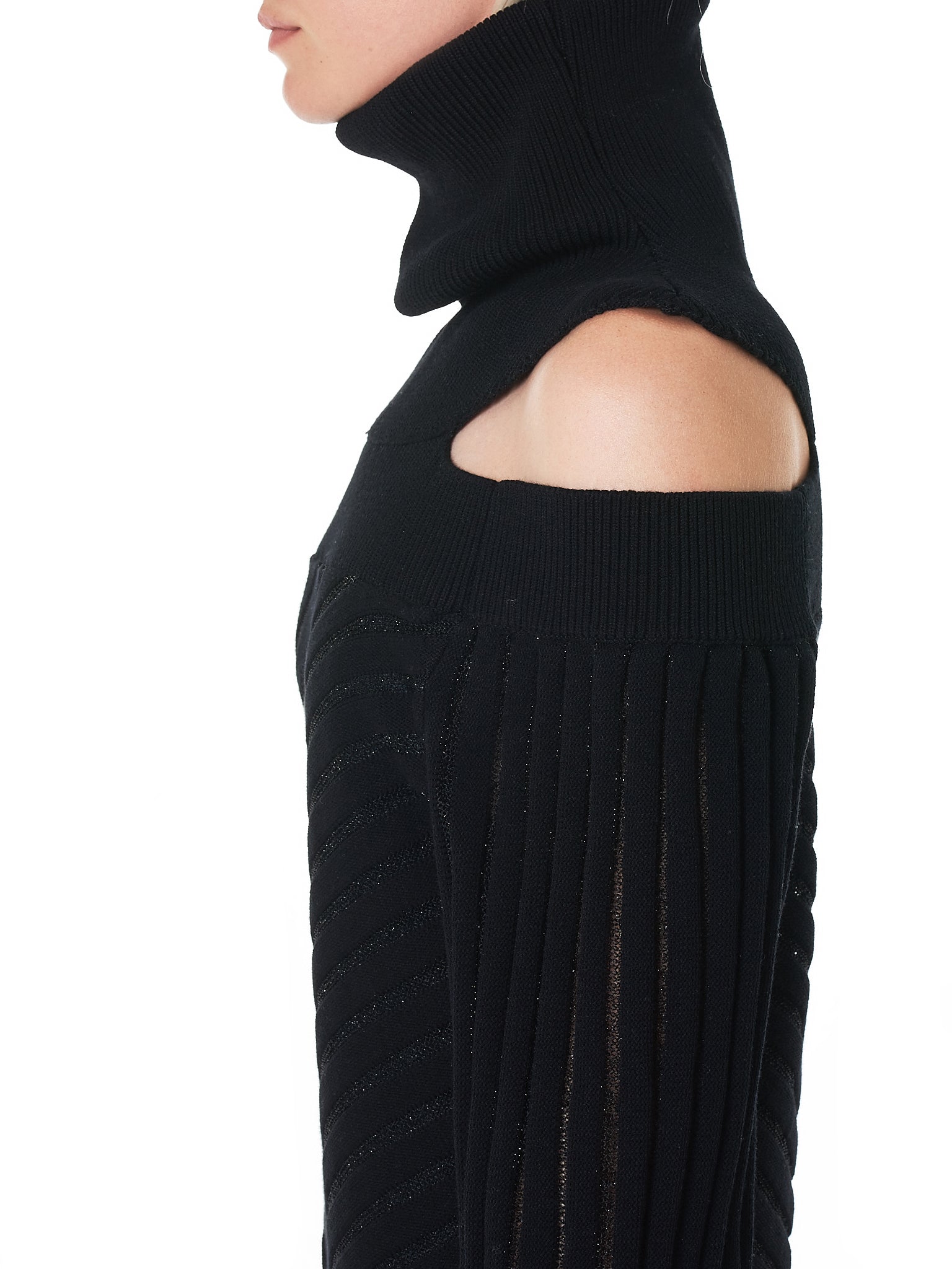 Knit Turtleneck Dress (D10-BLACK)