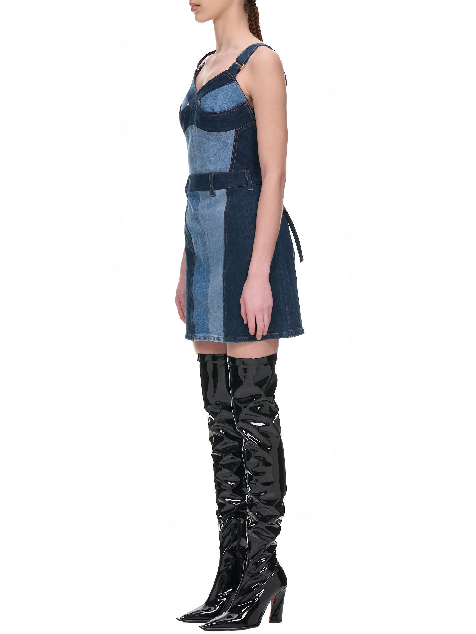 Regenerated Denim Dress (D184WU-DENCO0005-MEDIUM-BLUE)