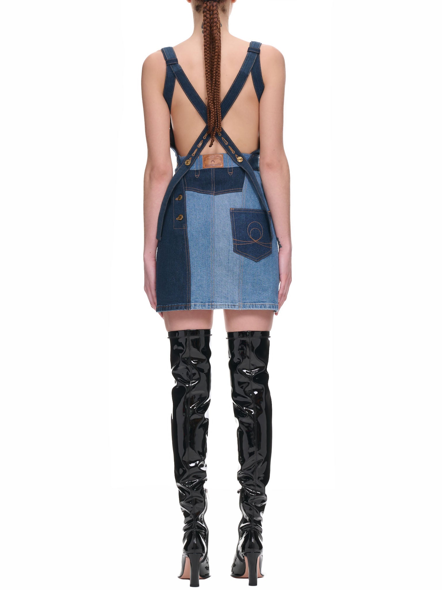 Regenerated Denim Dress (D184WU-DENCO0005-MEDIUM-BLUE)