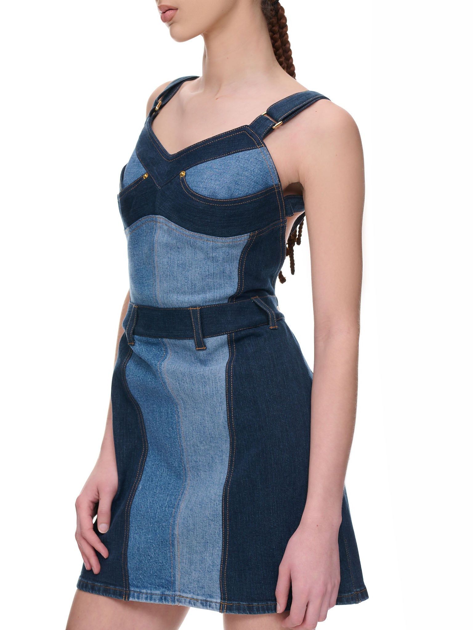 Regenerated Denim Dress (D184WU-DENCO0005-MEDIUM-BLUE)