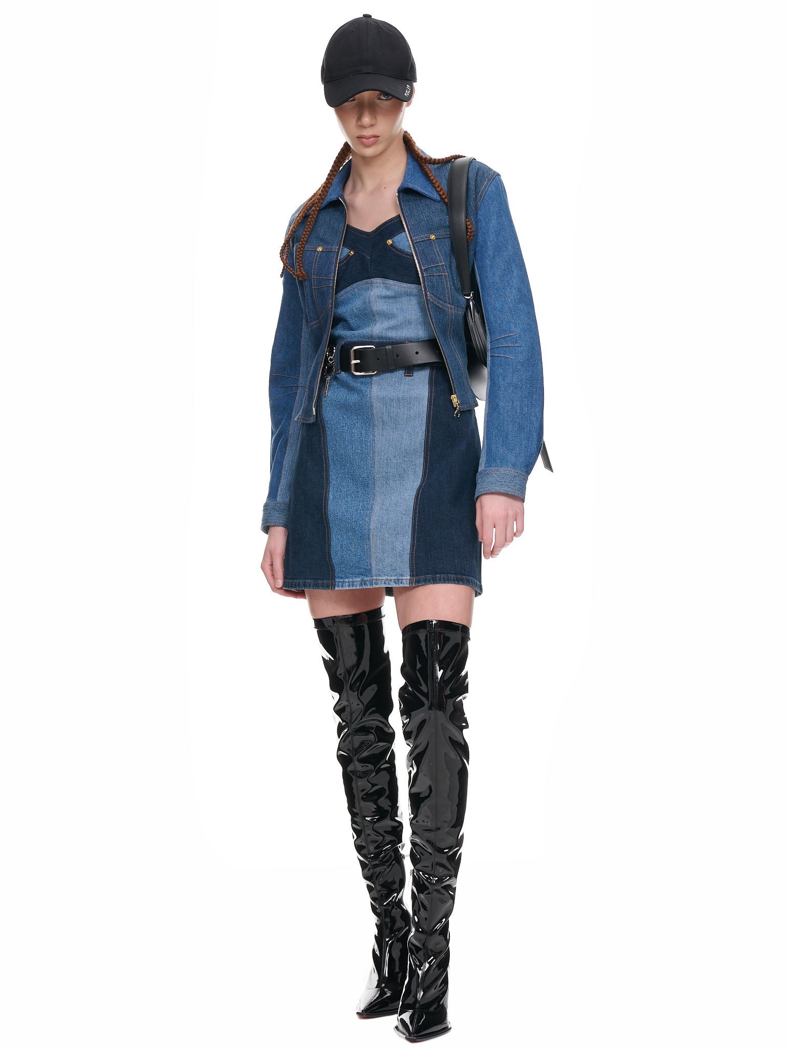 Regenerated Denim Dress (D184WU-DENCO0005-MEDIUM-BLUE)