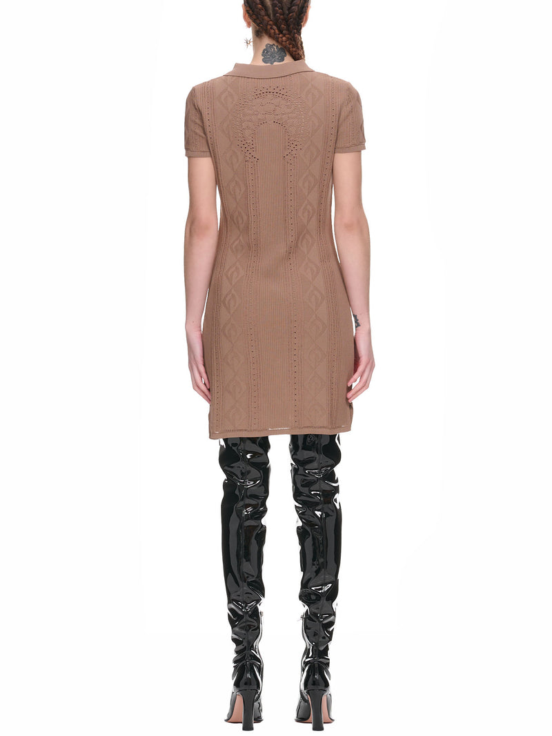 Pointelle Tennis Court Dress (D198W-KNIVI035-BEIGE)