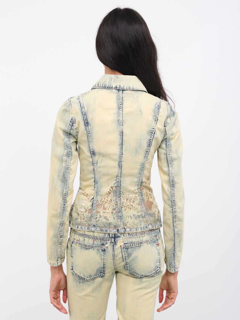 De-Milly-Fsc Lace Denim Jacket (DE-MILLY-068GP-DENIM-BLUE)