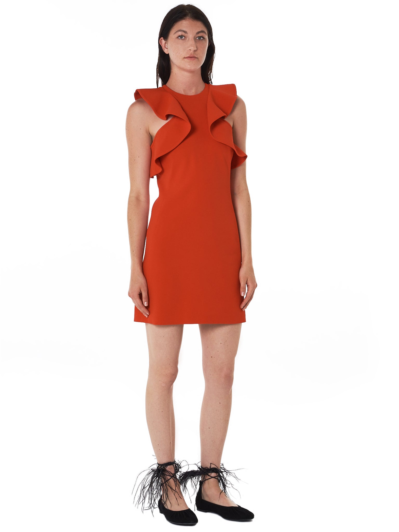 david koma red dress PAYETTE SEQUIN HALTER NECK MINI DRESS David Koma