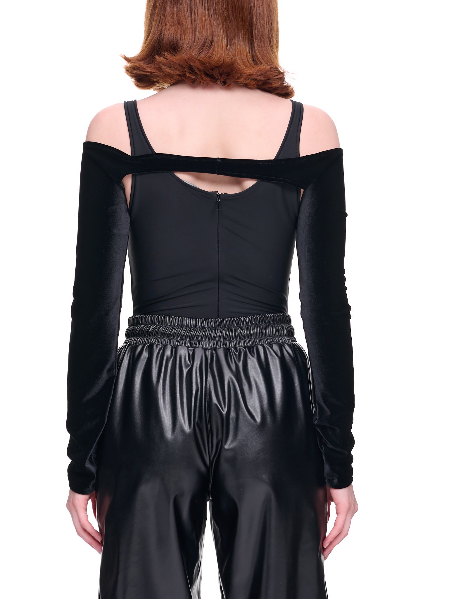 David Koma Velvet Overlayer Bodysuit | H.Lorenzo - back