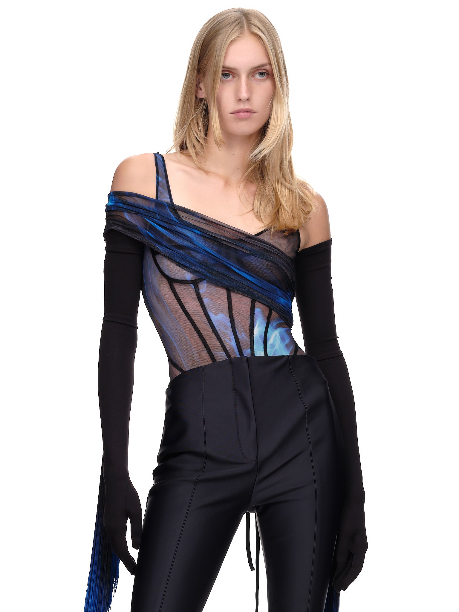 David Koma Sheer Corset Bodysuit | H.Lorenzo - side 2