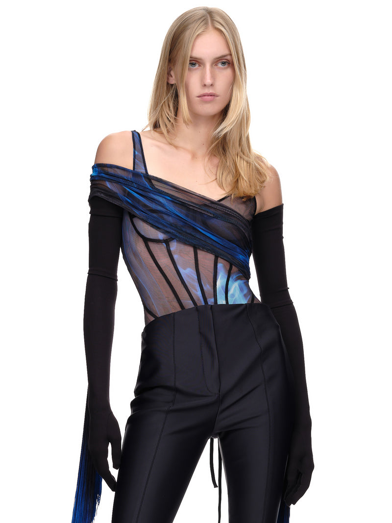 David Koma Sheer Corset Bodysuit | H.Lorenzo - side 2