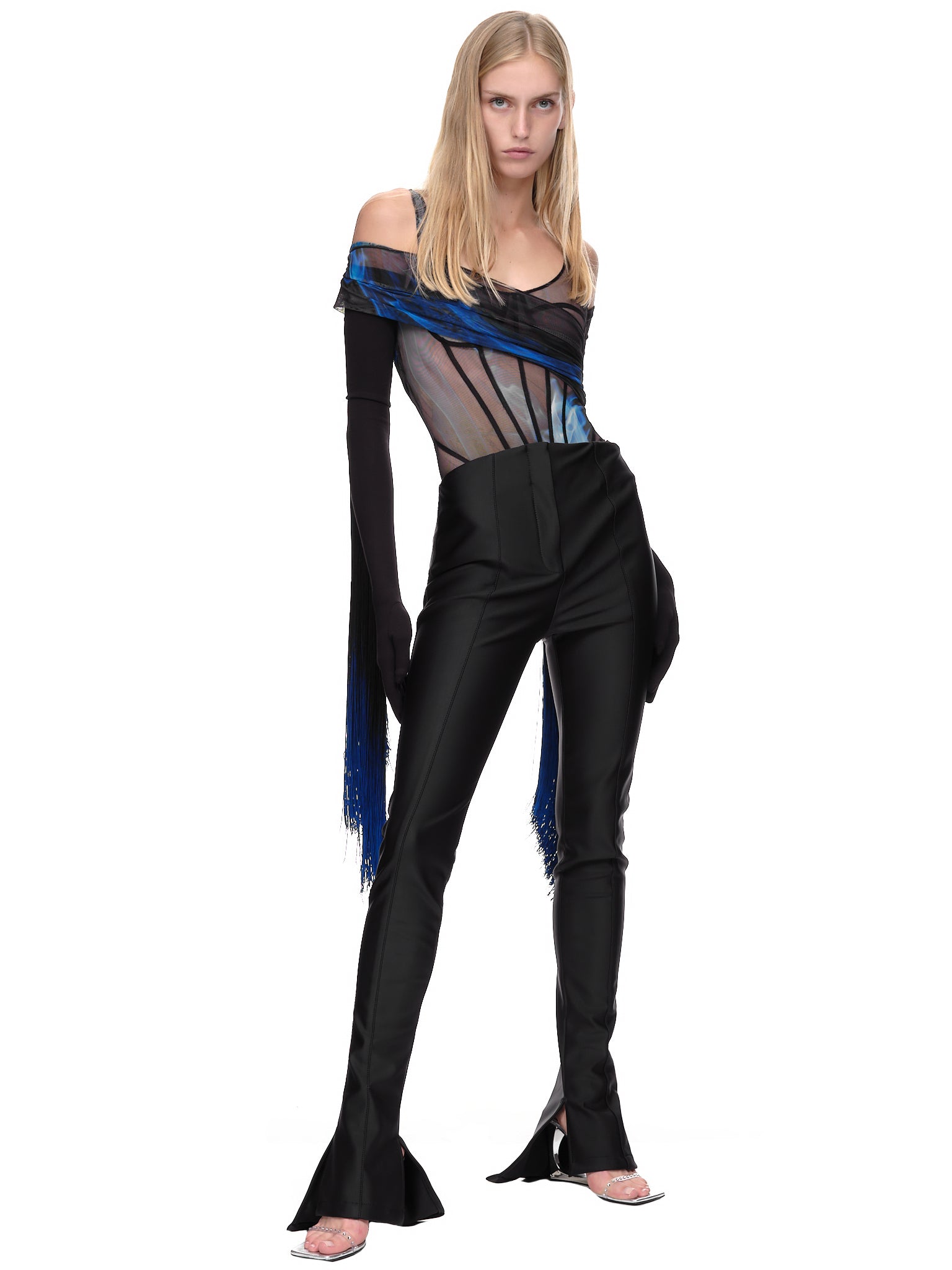 David Koma Sheer Corset Bodysuit | H.Lorenzo - styled