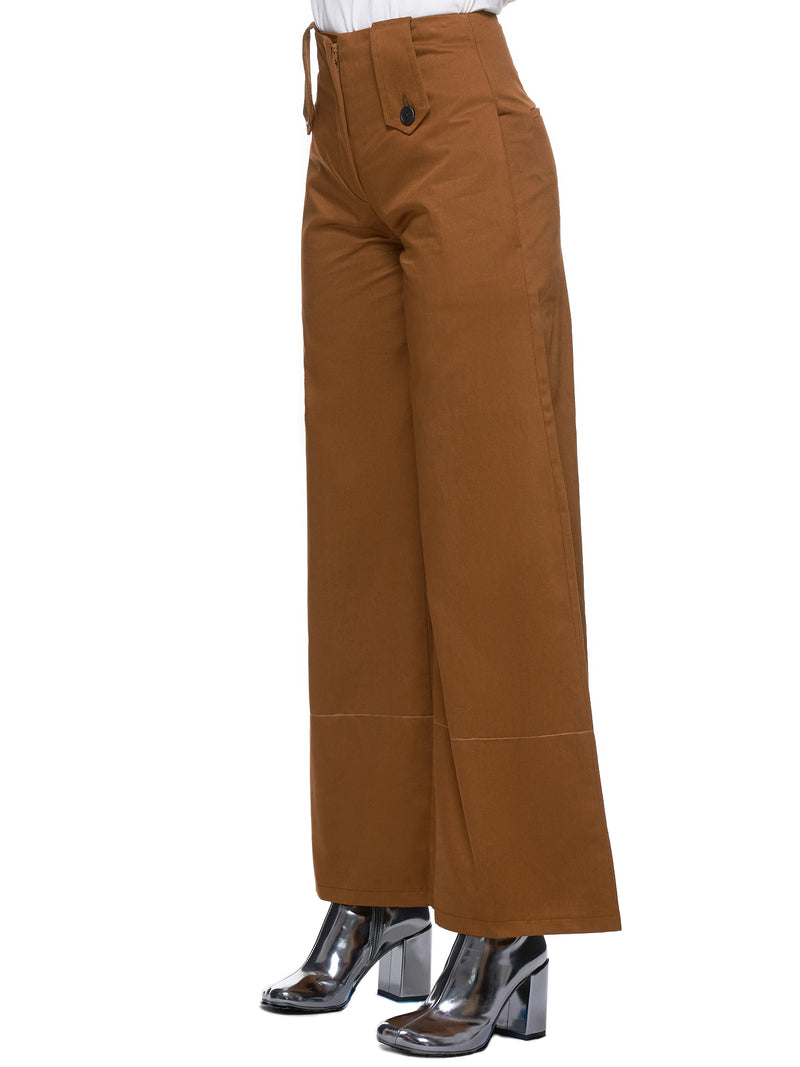 Wide Leg Trouser (Dm5tr5-Brown-Cargo)